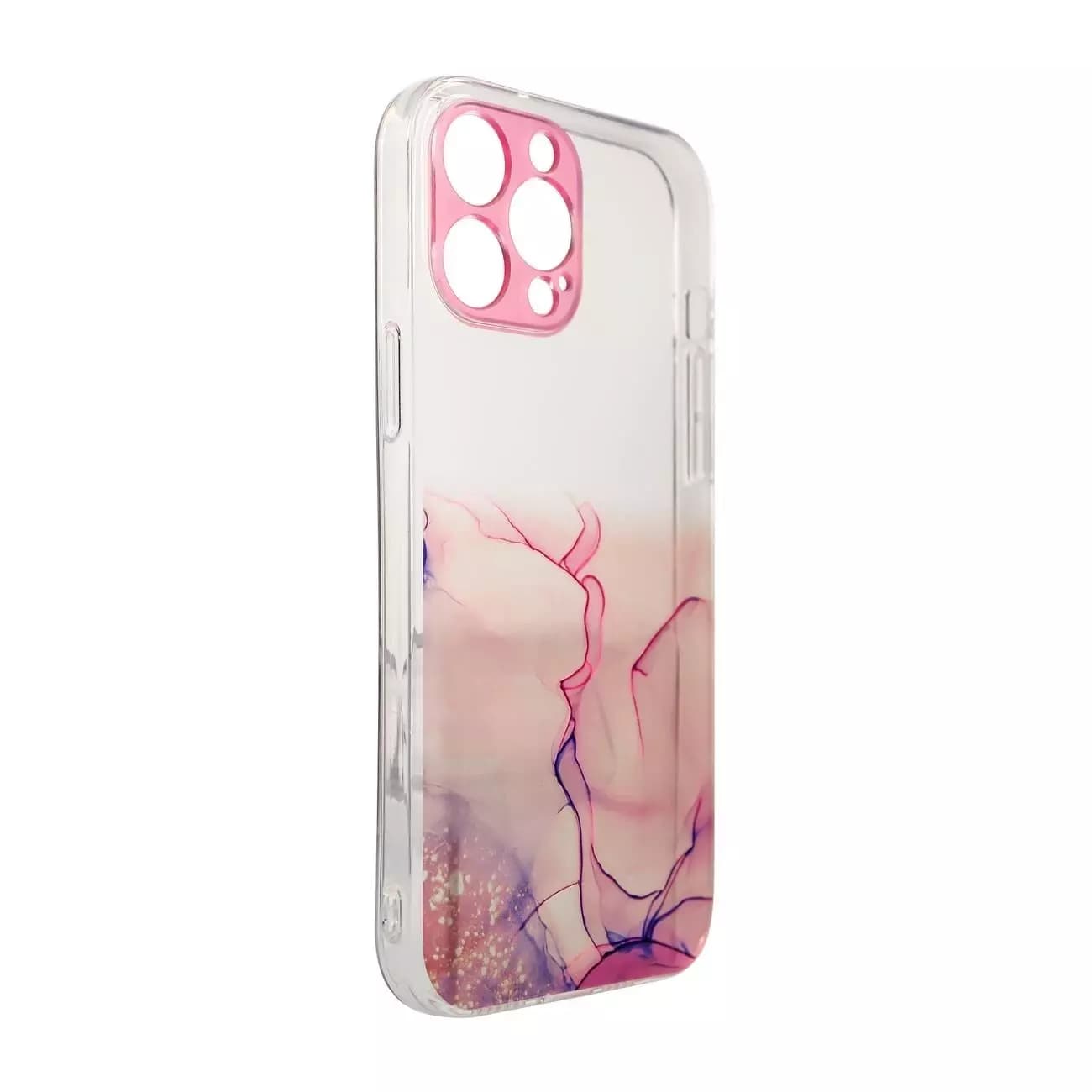 

Marble Case etui do iPhone 12 Pro żelowy pokrowiec marmur różowy