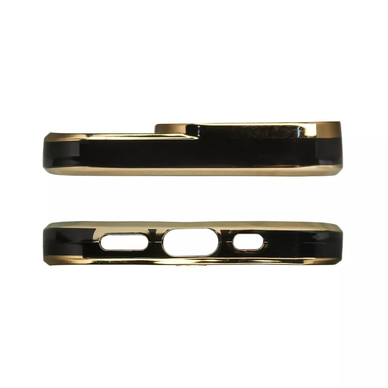 

Fashion Case etui do iPhone 13 Pro Max żelowy pokrowiec ze złotą ramką czarny