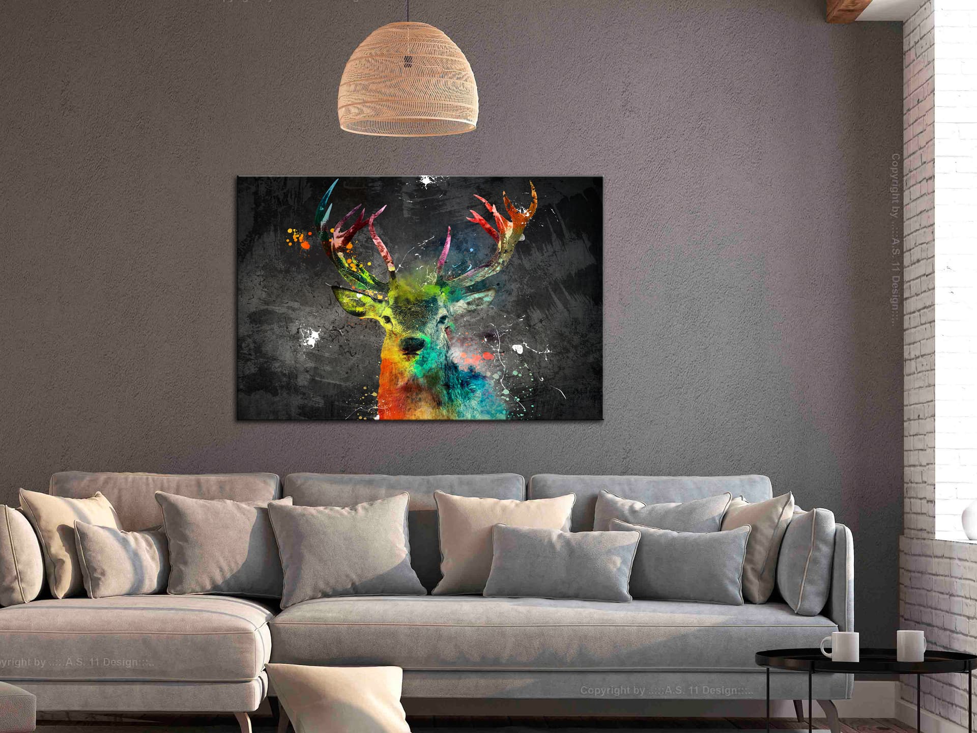 

Obraz - Tęczowy jeleń (1-częściowy) szeroki (rozmiar 90x60)
