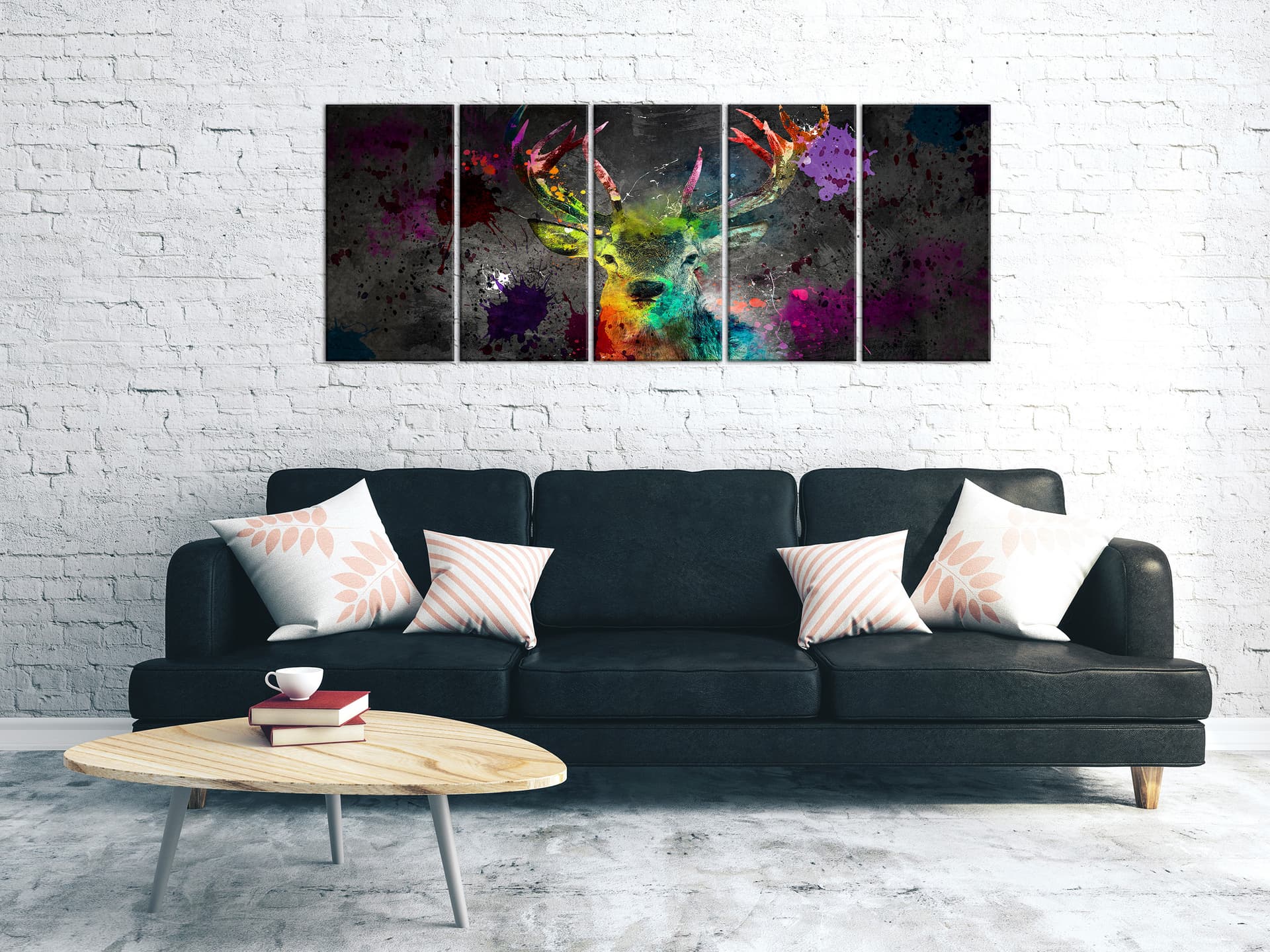 

Obraz - Tęczowy jeleń (5-częściowy) wąski (rozmiar 225x90)