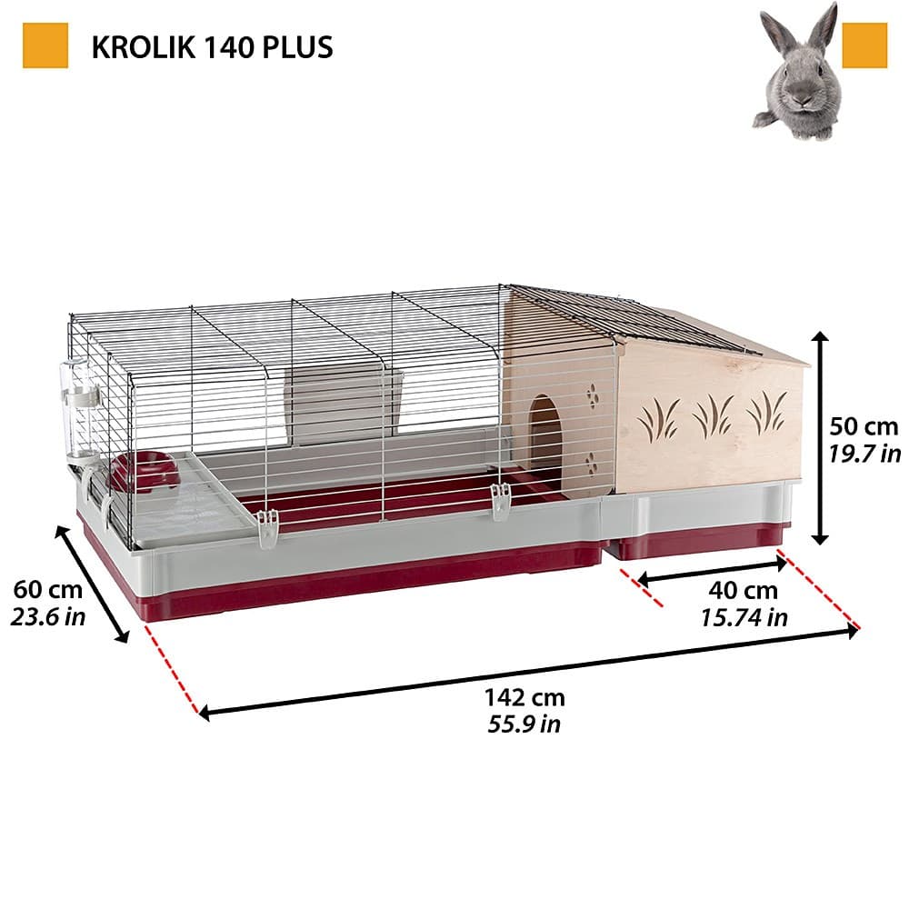 

KROLIK 140 PLUS - klatka dla królików (składana)