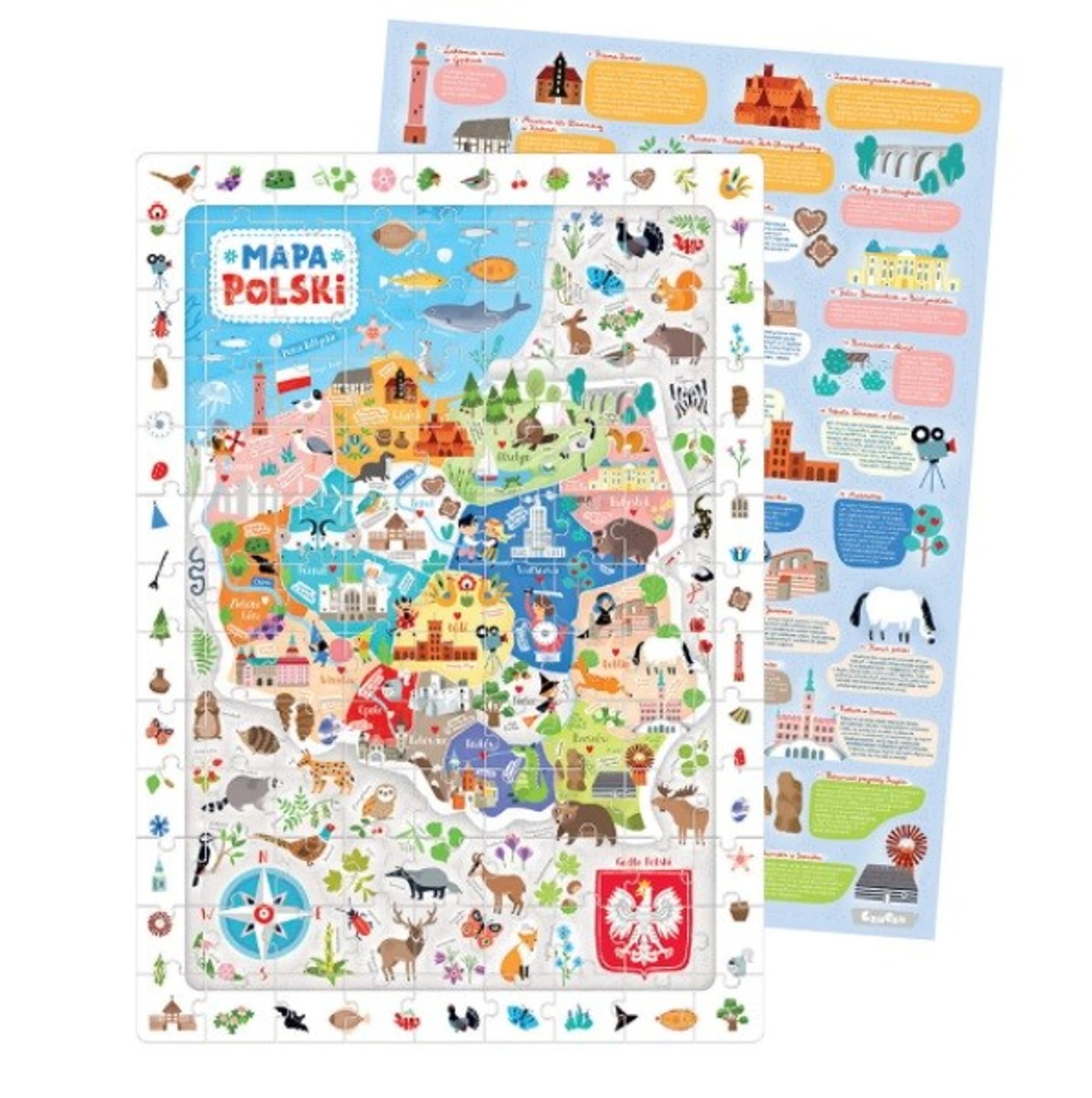 

Puzzle obserwacyjne Mapa Polski
