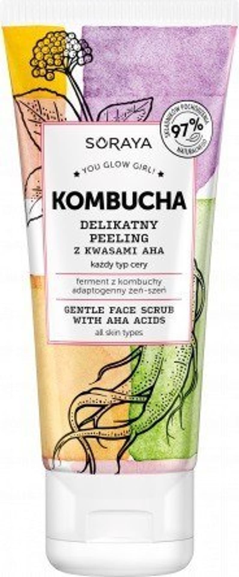 

Soraya Kombucha Delikatny Peeling z kwasami AHA - każdy rodzaj cery 75ml