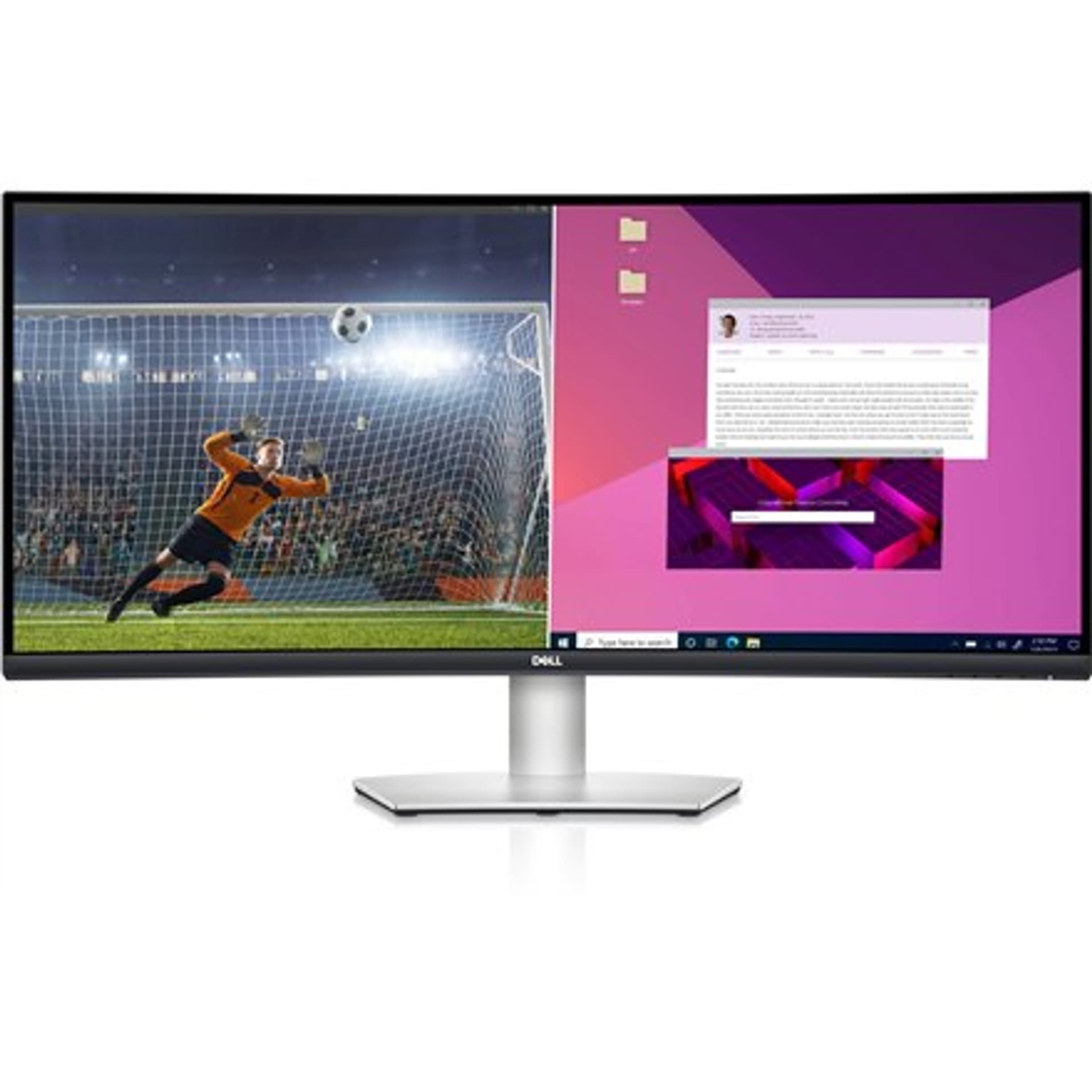 

Dell Curved USB-C Monitor S3423DWC 34 ", VA, WQHD, 3440 x 1440, 21:9, 4 ms, 300 cd/m², biały, 60 Hz, ilość portów HDMI 2 szt.