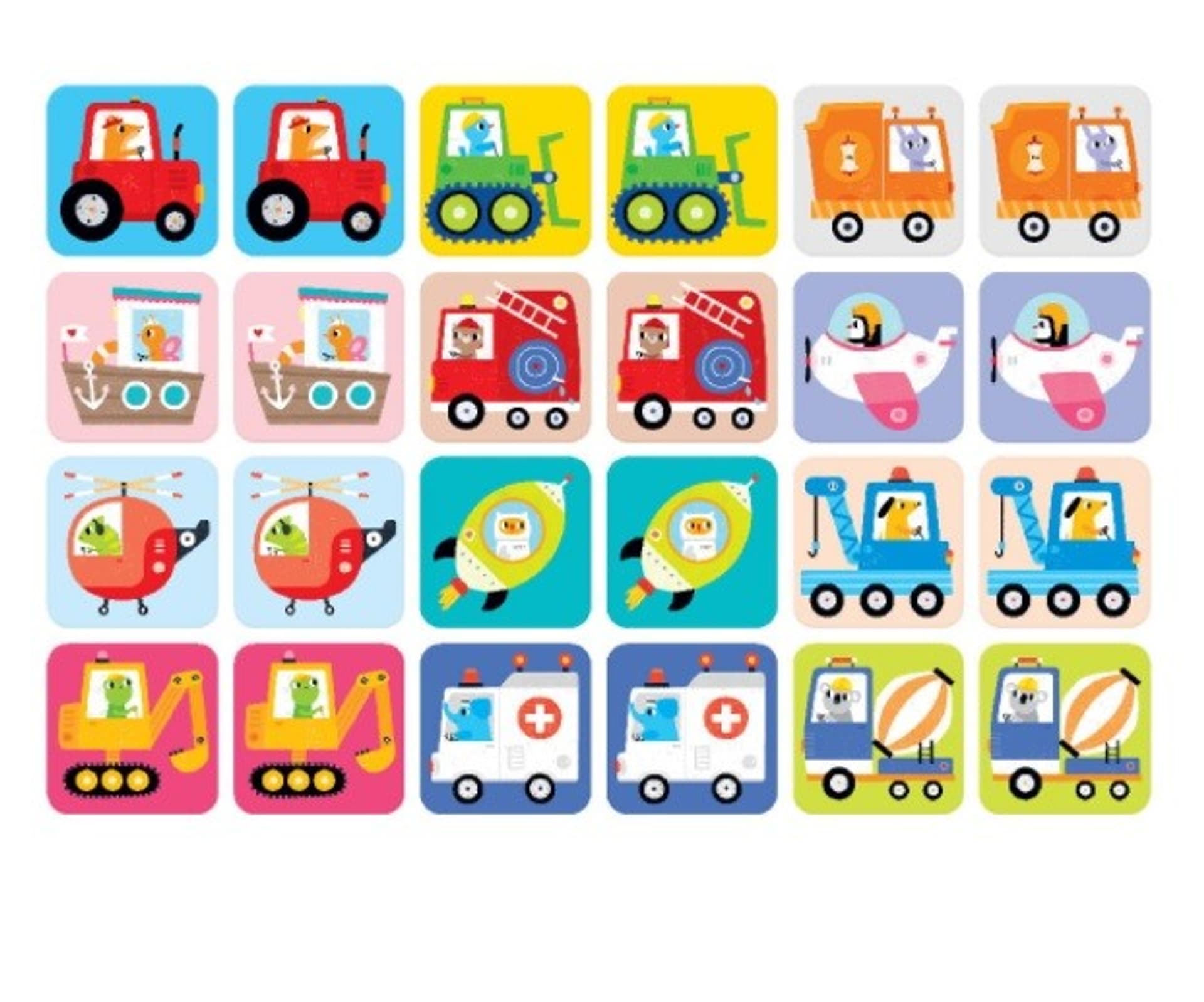 

Gra Duuuze memory pojazdy