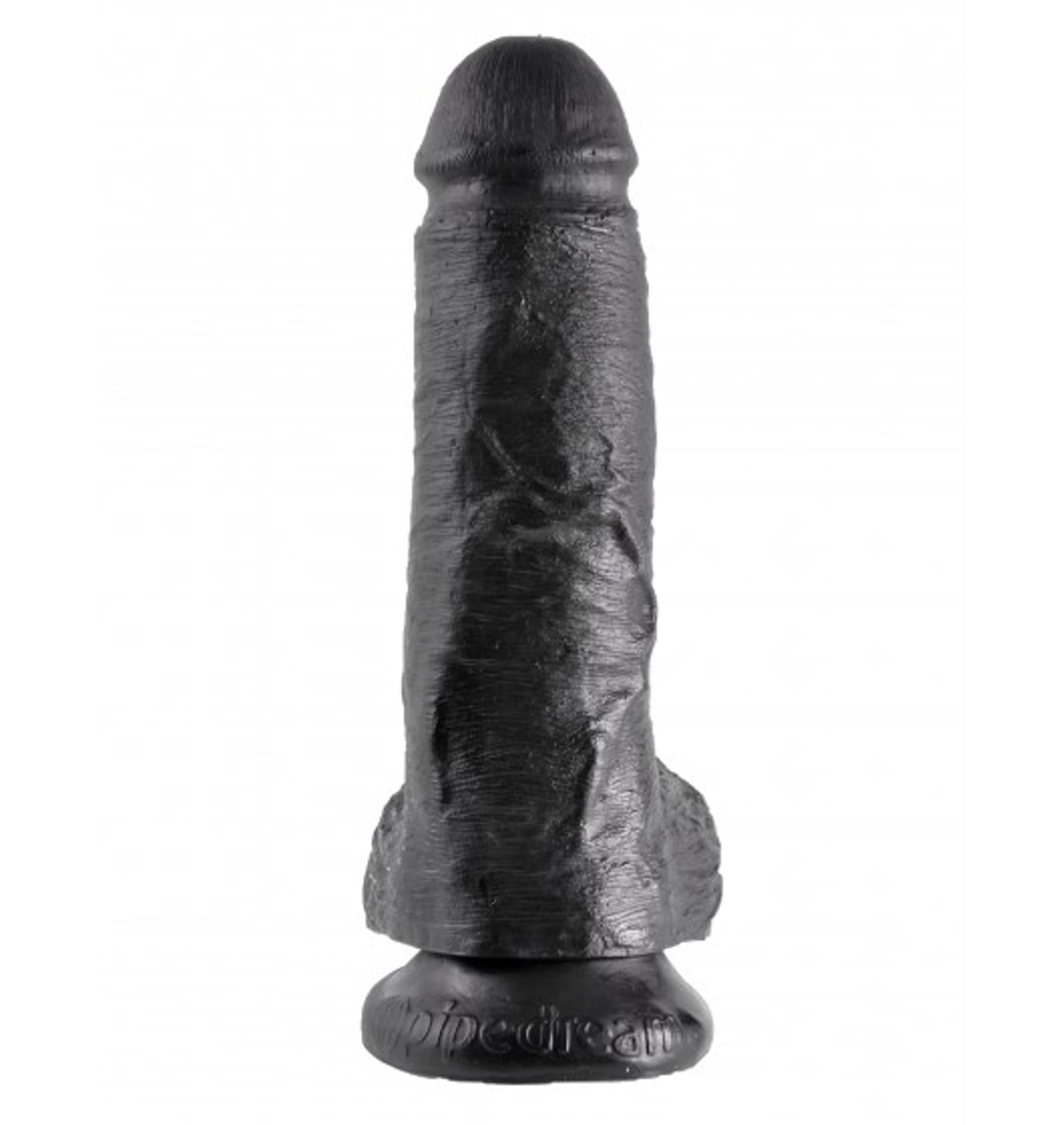 

King Cock 8" Cock with Balls Black