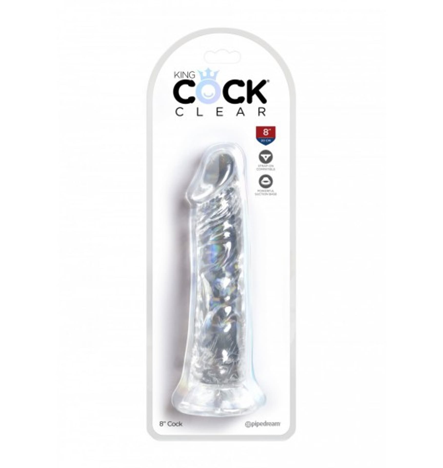 

King Cock 8 Inch Cock Transparant