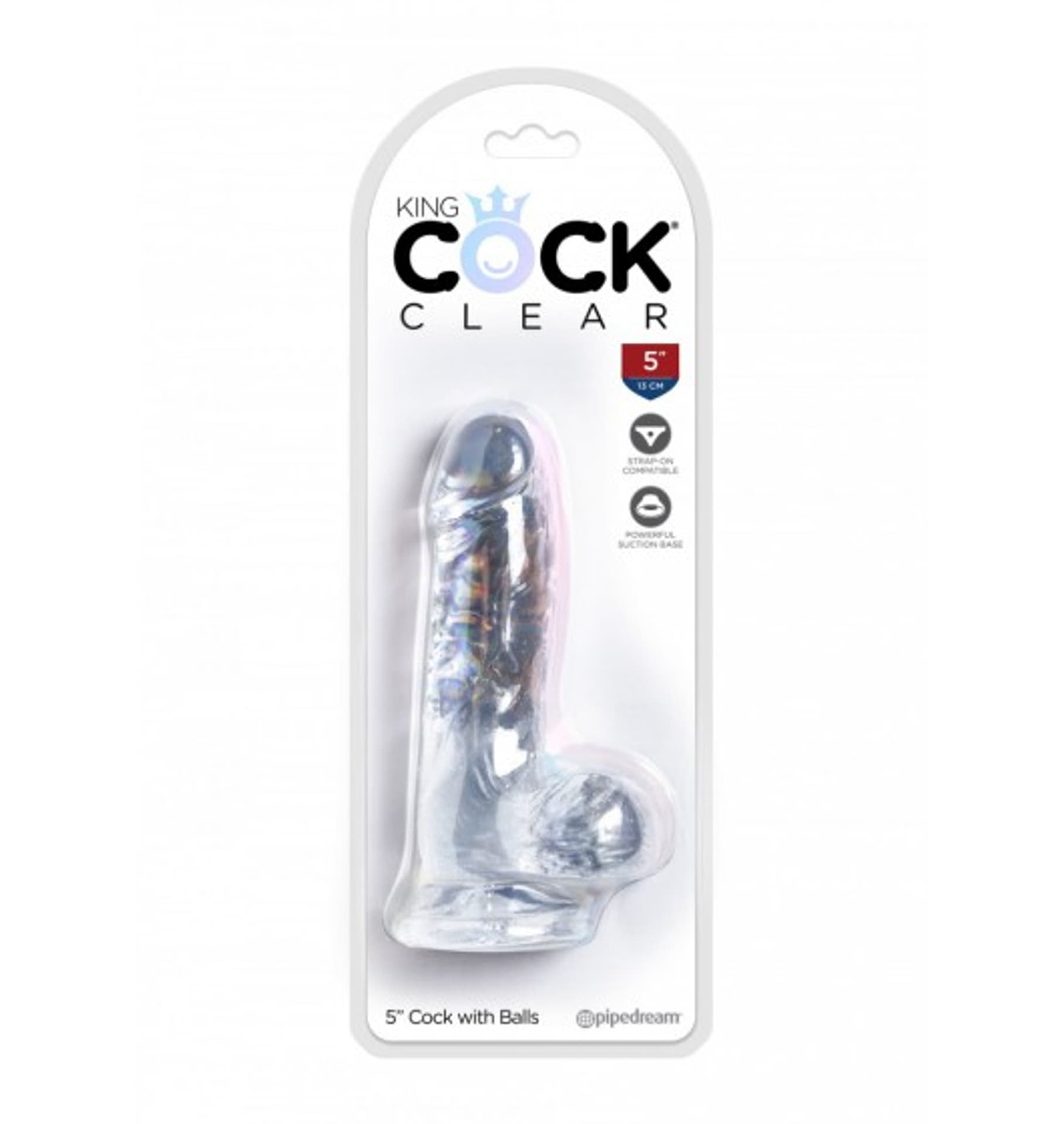

King Cock 5 Inch Cock with Balls Transparant