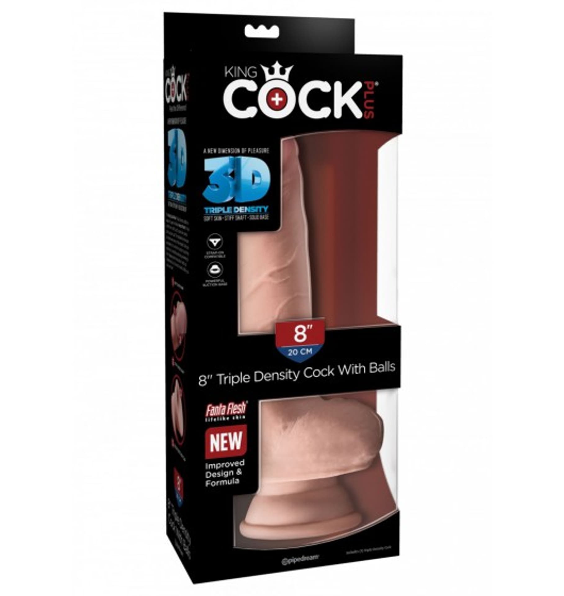 

King Cock Plus 8" Triple Density Cock with Balls