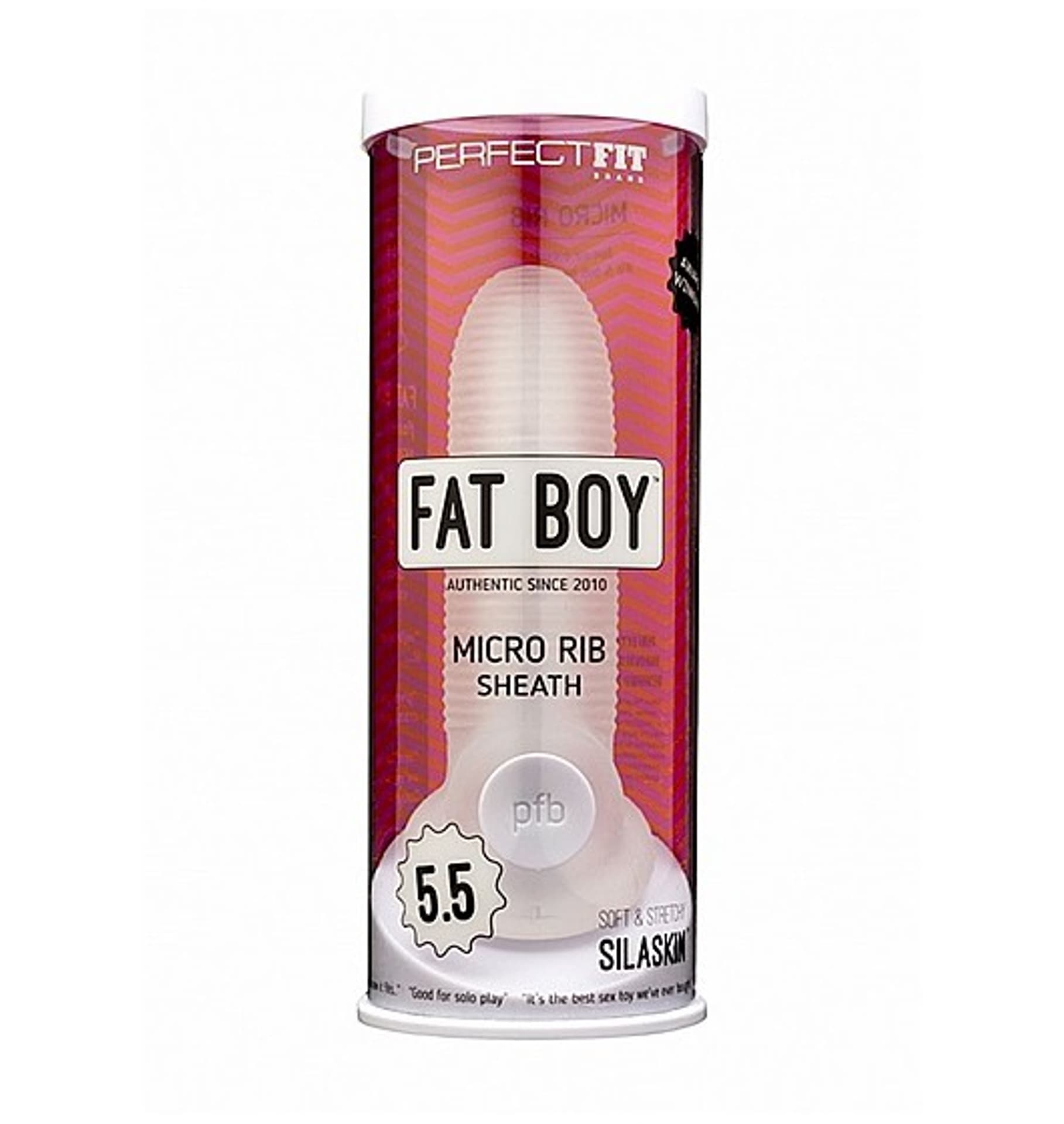 

Fat Boy Micro Ribbed Sheath Clear 5,5"