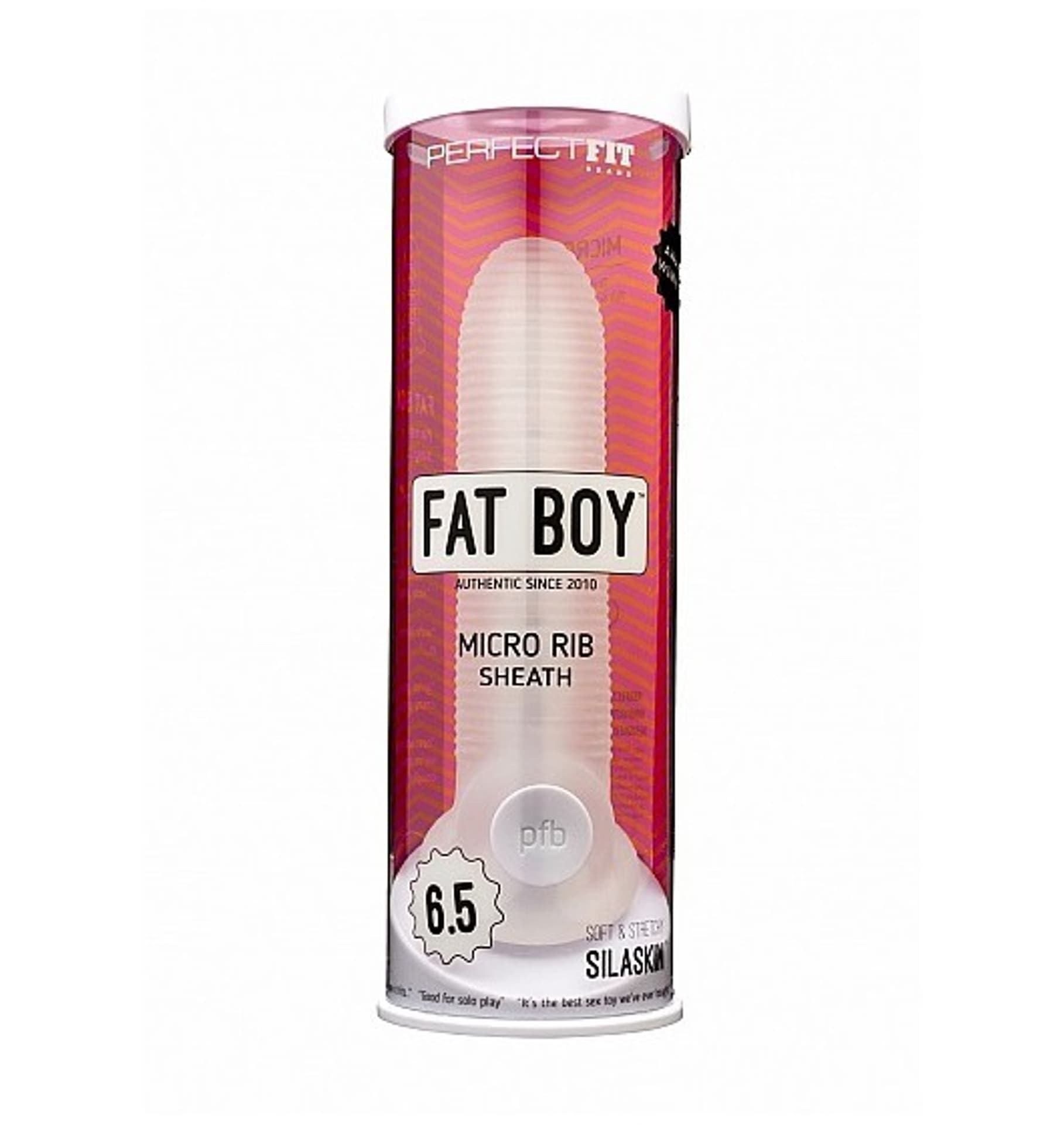 

Fat Boy Micro Ribbed Sheath Clear 6,5"