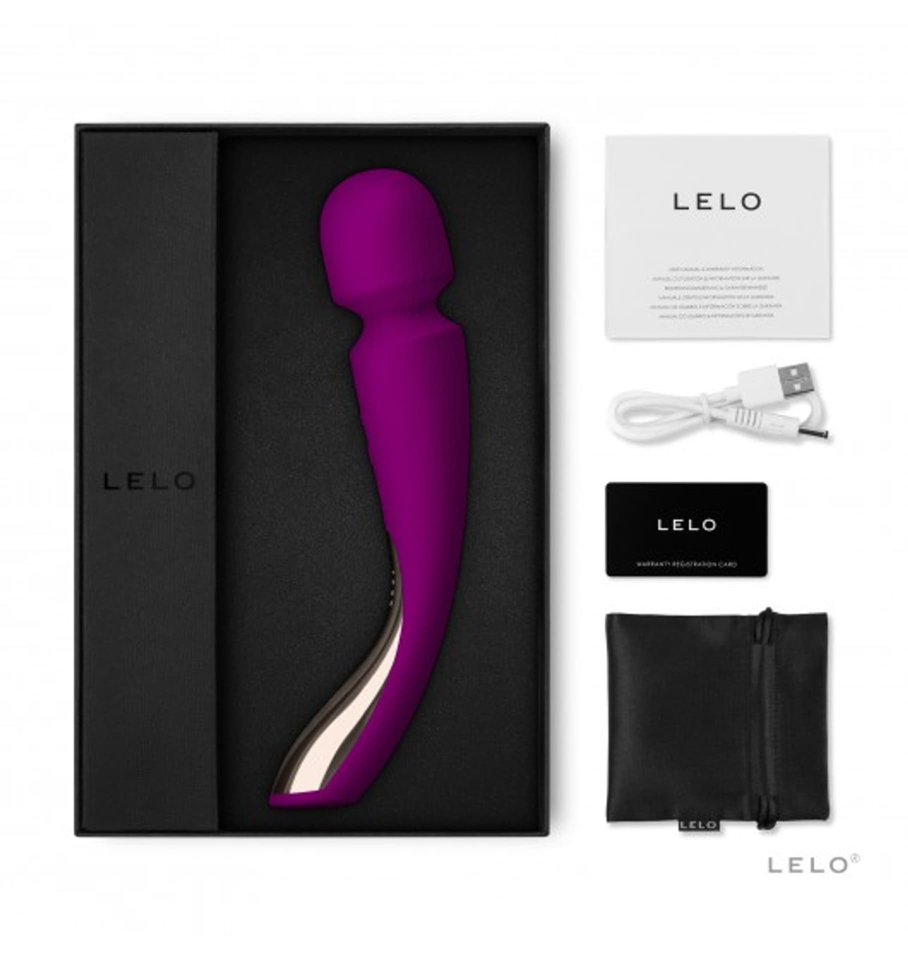 

Lelo Smart Wand 2 Medium Deep Rose
