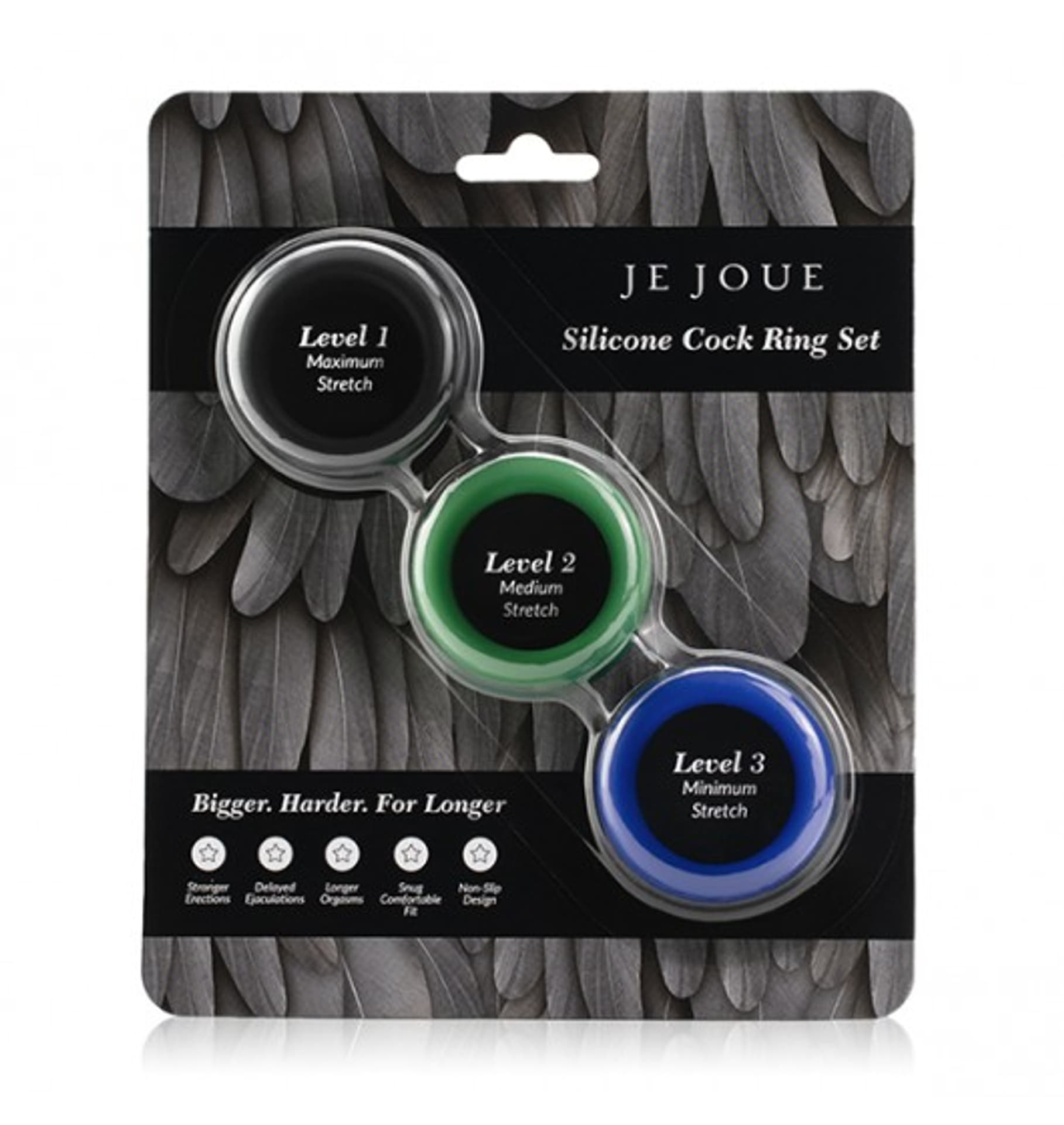 

Je Joue Silicone Cock Ring Trio - All 3 Stretch Levels