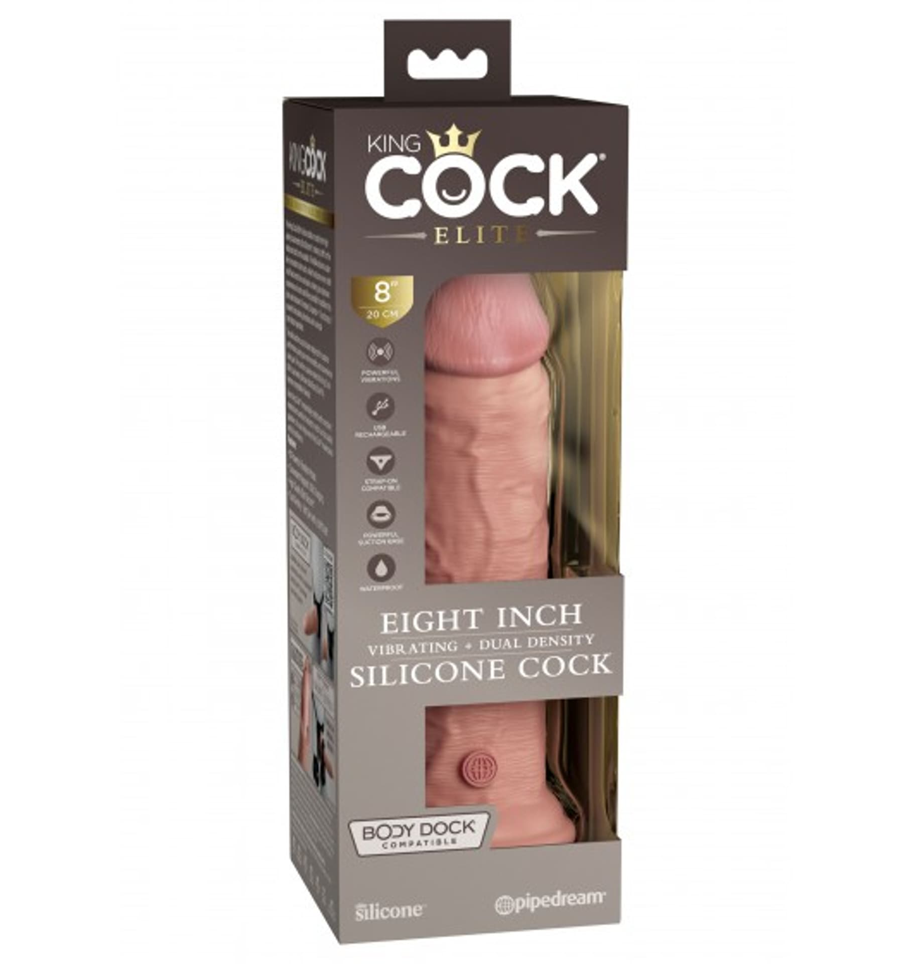 

8 Inch Dual Density Vibe Cock Light