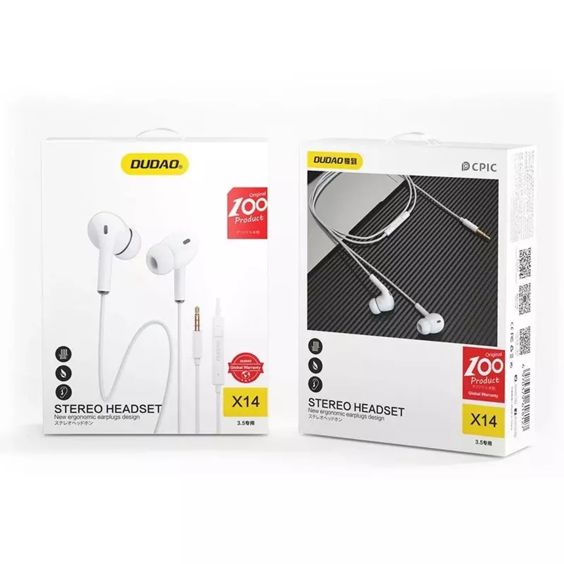 

Dudao dokanałowe słuchawki zestaw słuchawkowy z pilotem i mikrofonem 3,5 mm mini jack biały (X14 white)