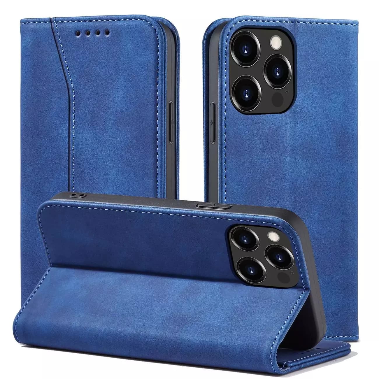 

Magnet Fancy Case etui do iPhone 13 Pro pokrowiec portfel na karty kartę podstawka niebieski
