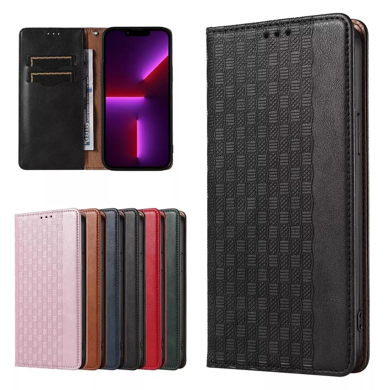 

Magnet Strap Case etui do iPhone 13 Pro pokrowiec portfel + mini smycz zawieszka czarny