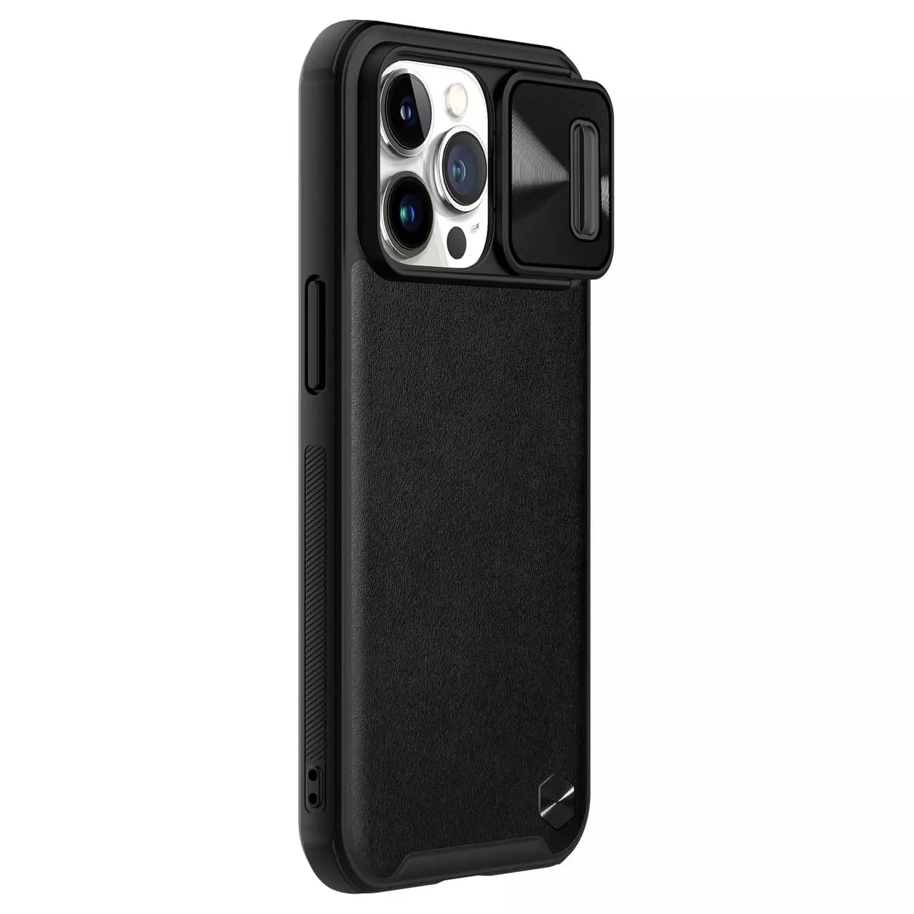 

Nillkin CamShield Leather Case etui do iPhone 13 Pro pokrowiec z osłoną na aparat czarny
