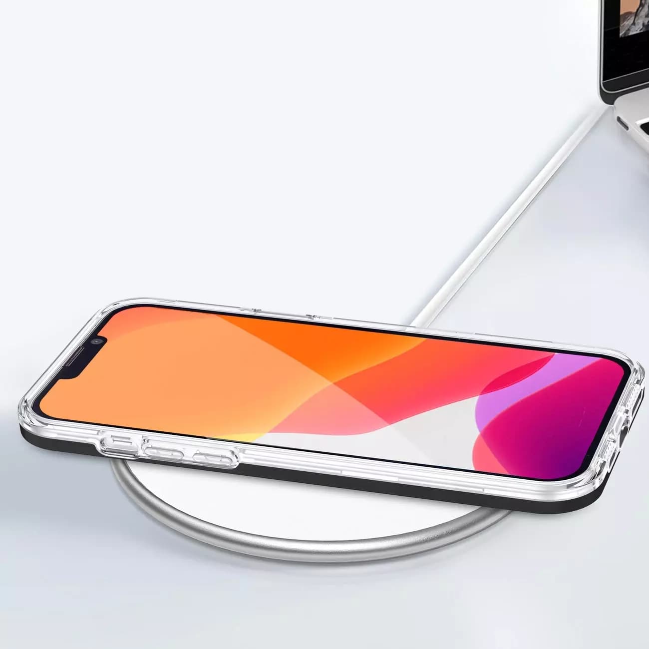 

Clear 3in1 etui do iPhone 13 Pro Max żelowy pokrowiec z ramką czarny