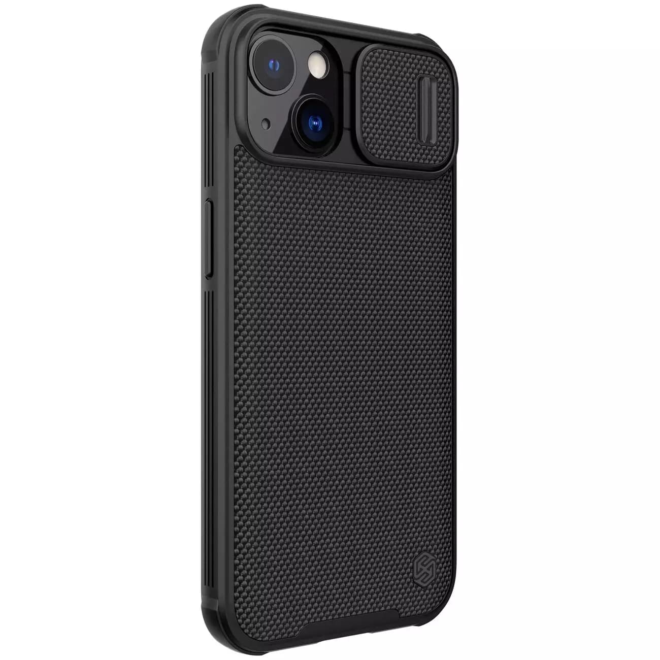 

Nillkin Texture Pro Magnetic Case etui do iPhone 13 osłona na aparat obudowa pokrowiec czarny (kompatybilne z MagSafe)