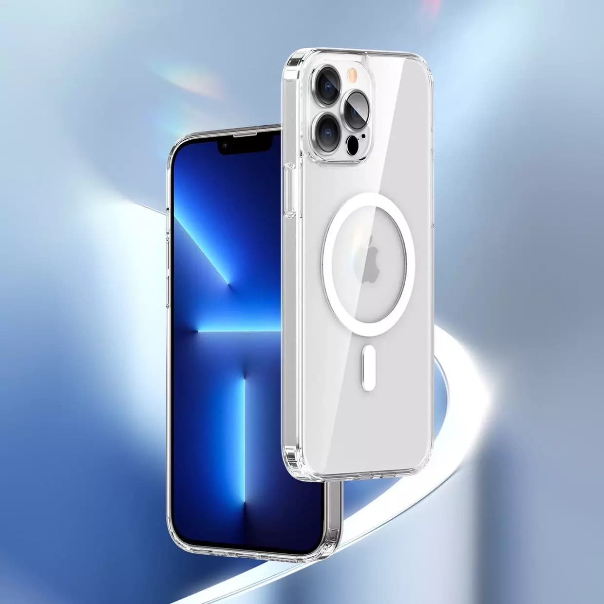 

Kingxbar PQY Crystal Series magnetyczne etui do iPhone 13 obudowa pokrowiec przezroczysty (kompatybilne z MagSafe)
