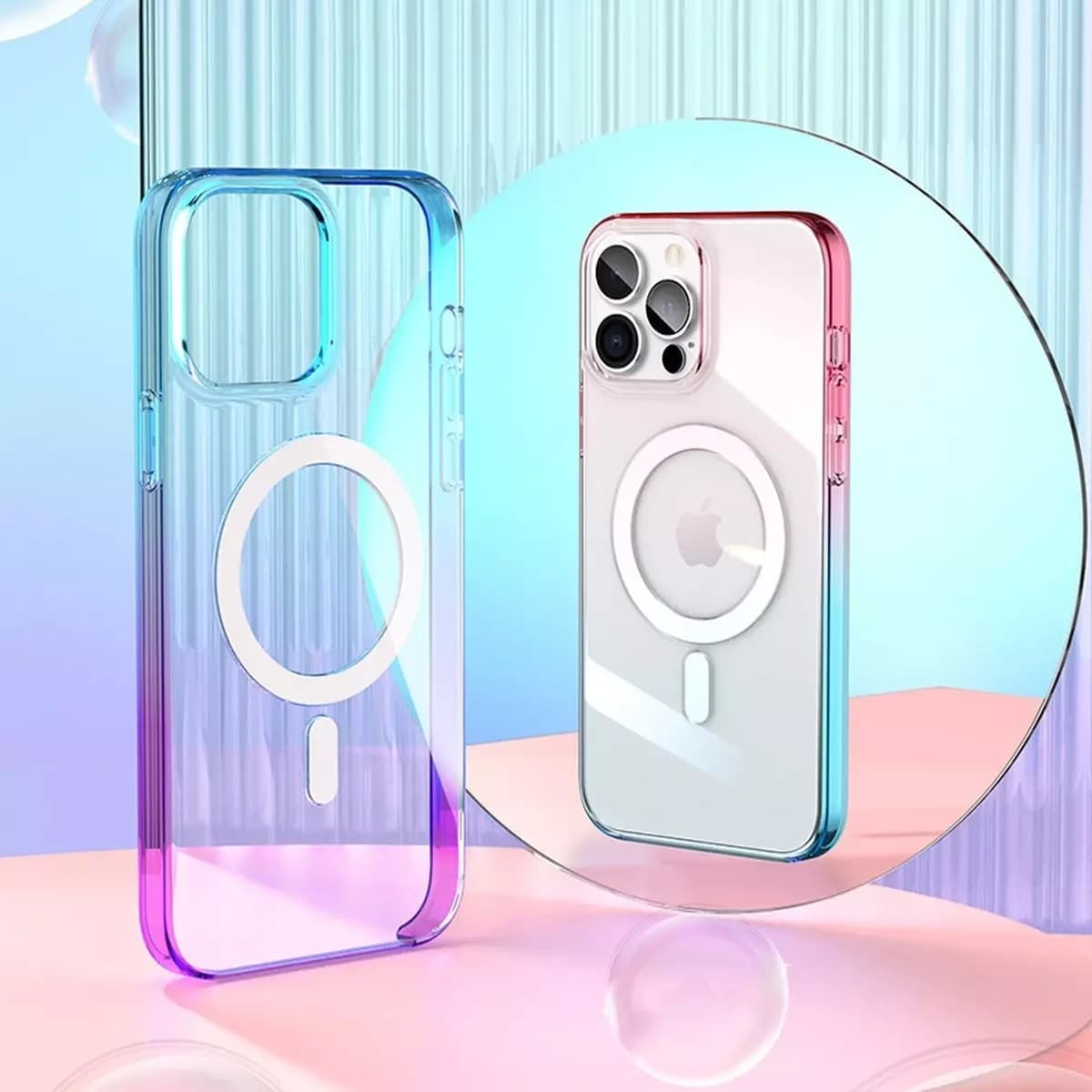 

Kingxbar PQY Gradient Series magnetyczne etui do iPhone 13 Pro obudowa pokrowiec przezroczysty (kompatybilne z MagSafe)