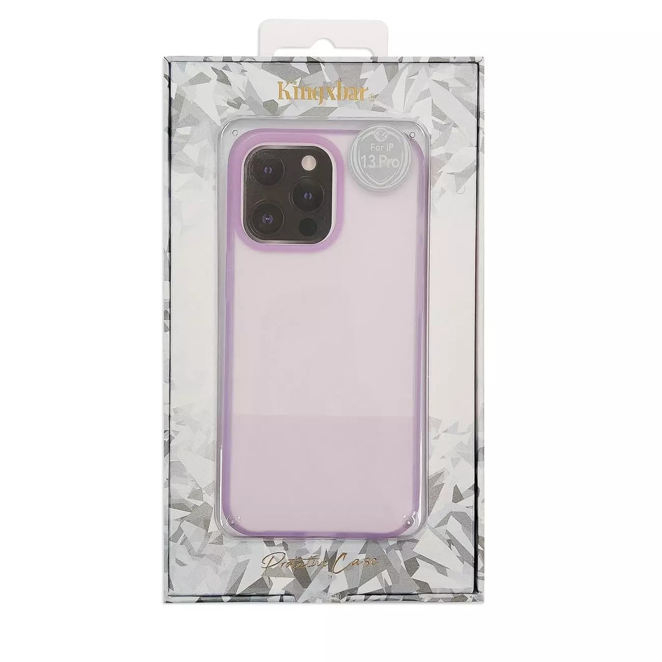 

Kingxbar Plain Series etui pokrowiec do iPhone 13 Pro silikonowa obudowa fioletowy