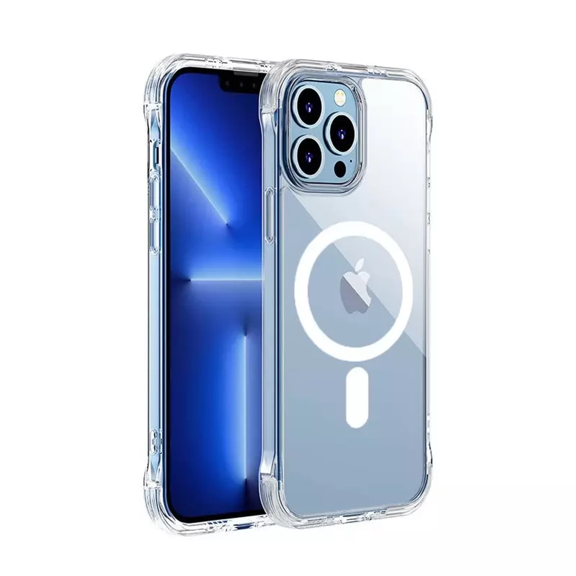 

Joyroom Magnetic Defender magnetyczne etui do iPhone 13 Pro pancerny pokrowiec z haczykami podstawką przezroczysty (kompatybilne z MagSafe)