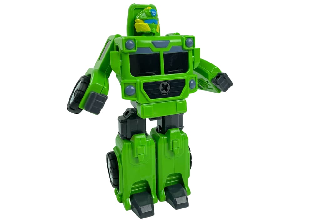 

Zestaw DIY 2 w1 Śmieciarka Robot Zielony Transformacja