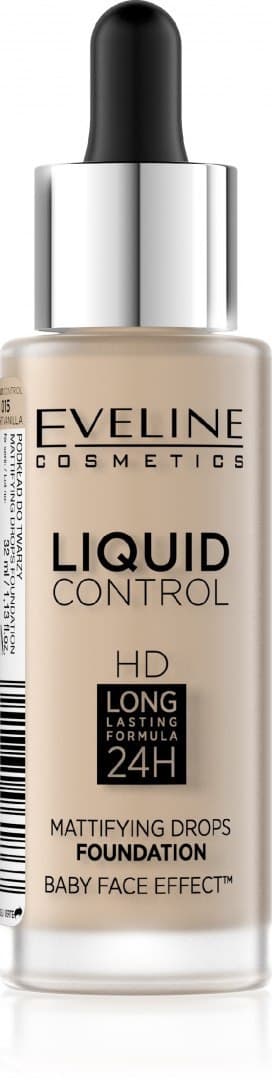 

Eveline Liquid Control HD Podkład do twarzy z dropperem nr 015 Light Vanilla 32ml
