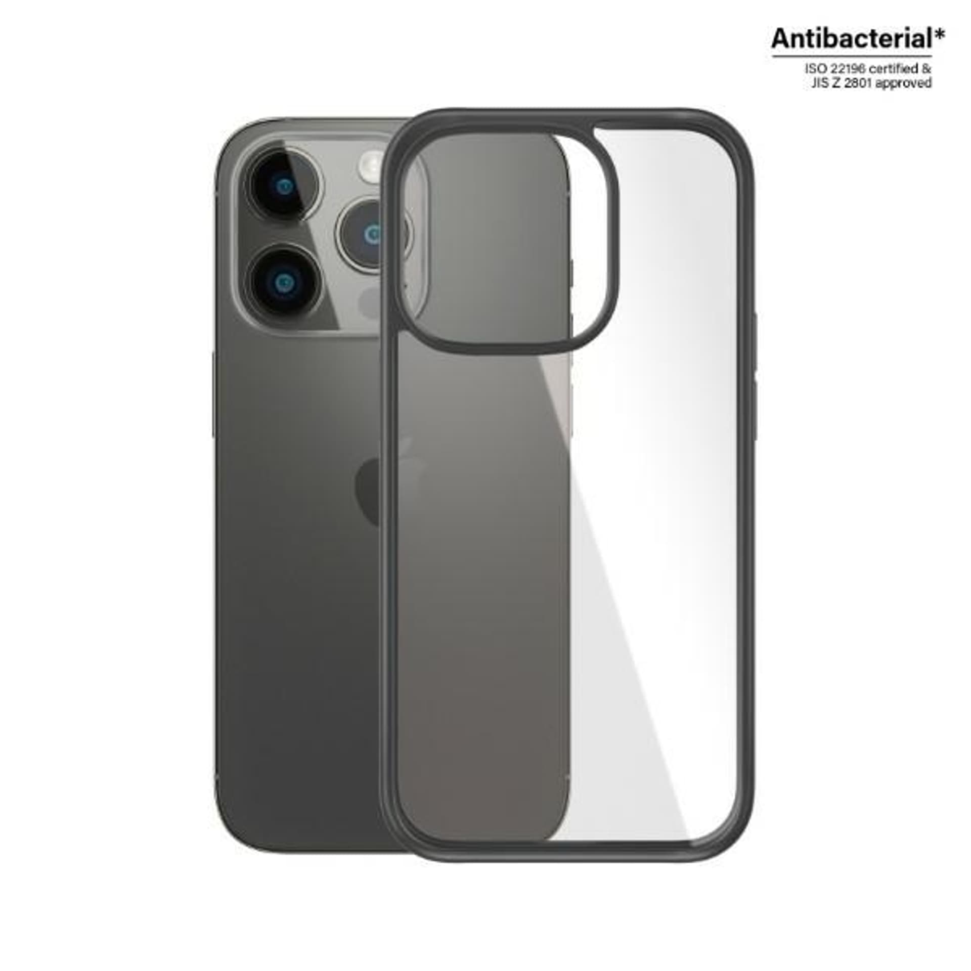 

PanzerGlass ClearCase iPhone 14 Pro 6.1" Antibacterial czarny/black 0406