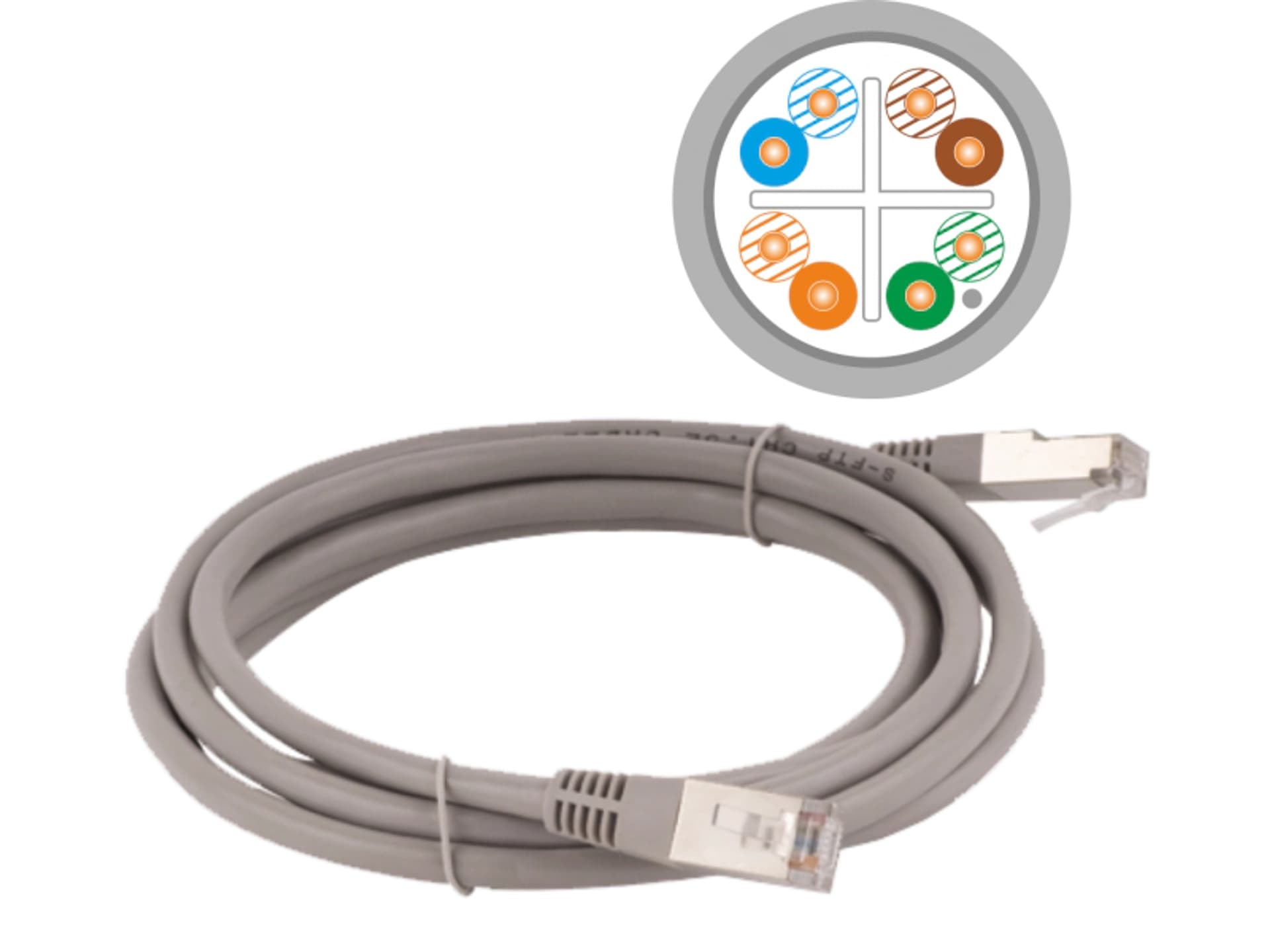 

Patchcord STP A-LAN KKS6SZA3.0 (RJ45 - RJ45 ; 3m; STP; kat. 6; kolor szary)