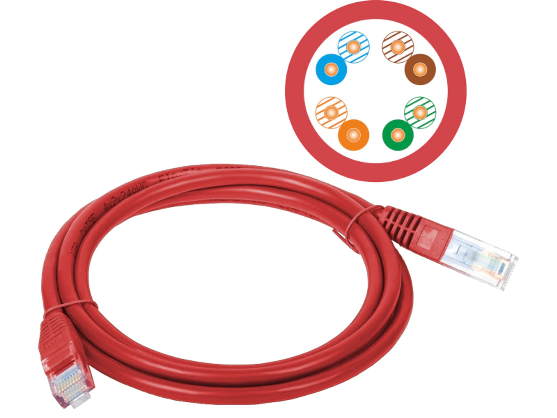 

Patchcord UTP A-LAN KKU5CZE3 (RJ45 - RJ45 ; 3m; UTP; kat. 5e; kolor czerwony)