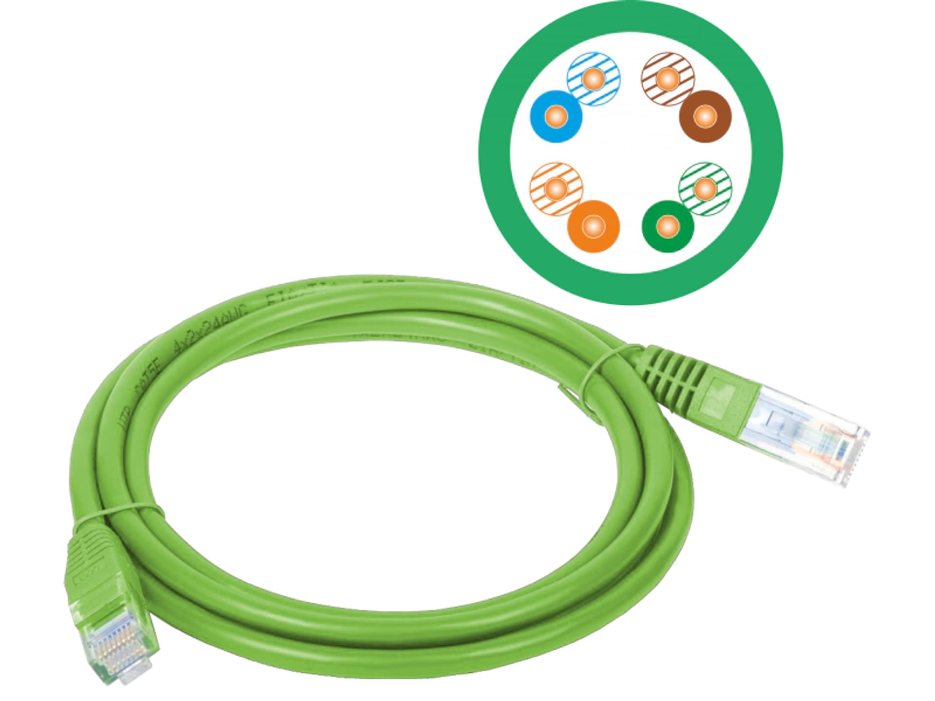 

Patchcord UTP A-LAN KKU5ZIE2 (RJ45 - RJ45 ; 2m; UTP; kat. 5e; kolor zielony)