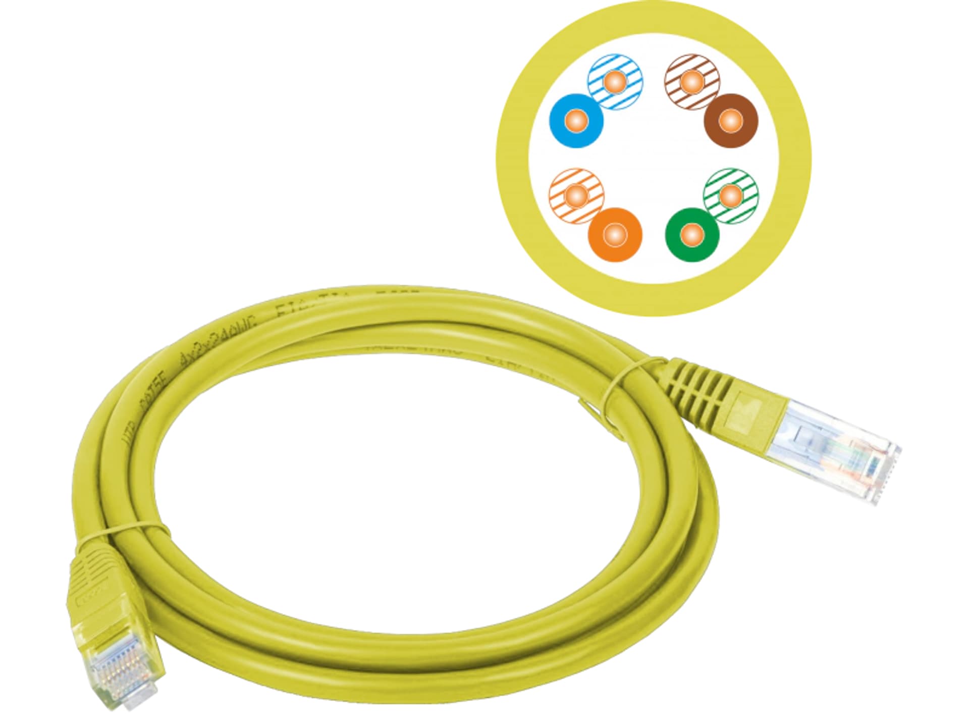 

Patchcord UTP A-LAN KKU5ZOL5 (RJ45 - RJ45 ; 5m; UTP; kat. 5e; kolor żółty)