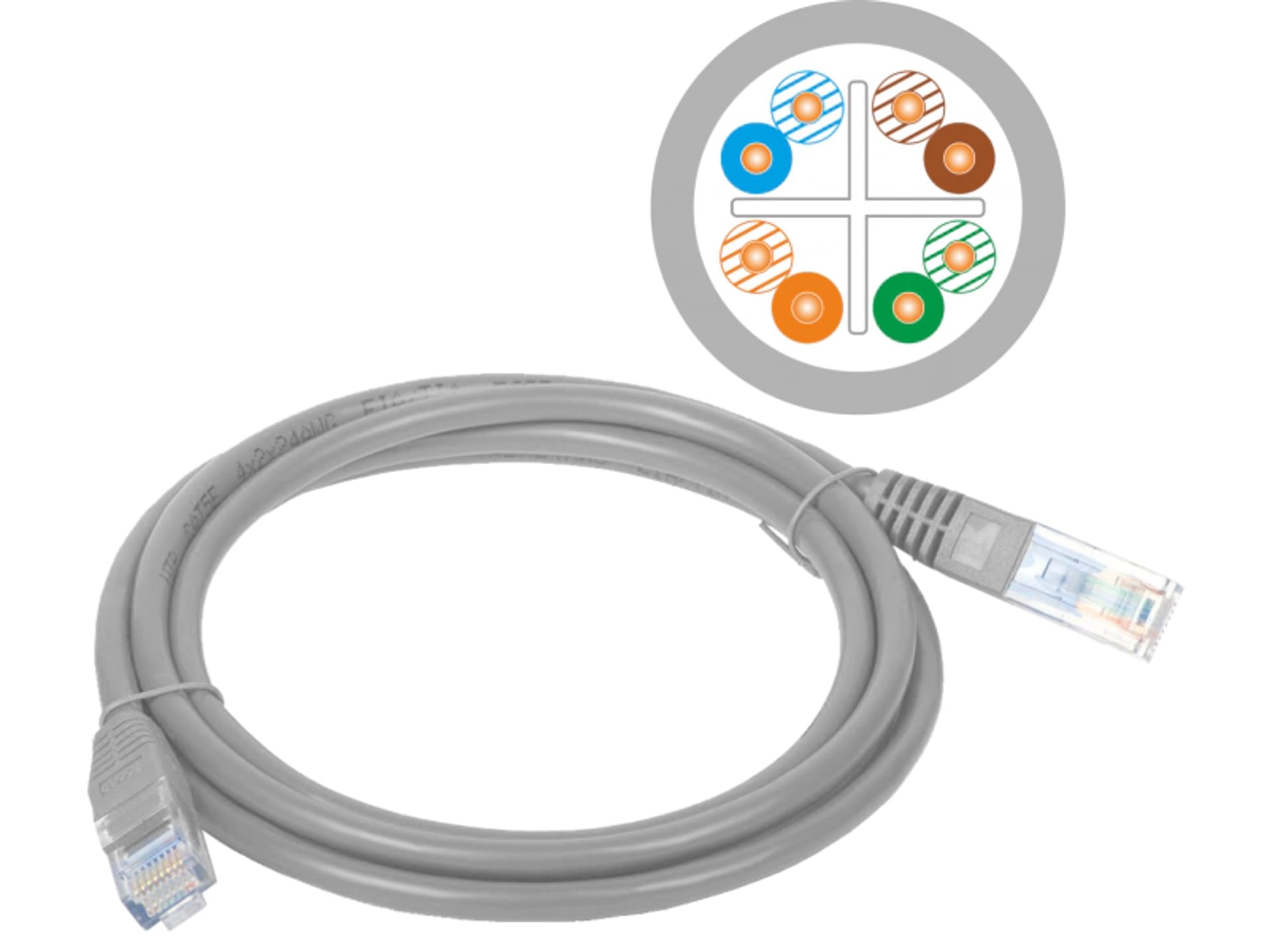 

Patchcord UTP A-LAN KKU6SZA10 (RJ45 - RJ45 ; 10m; UTP; kat. 6; kolor szary)