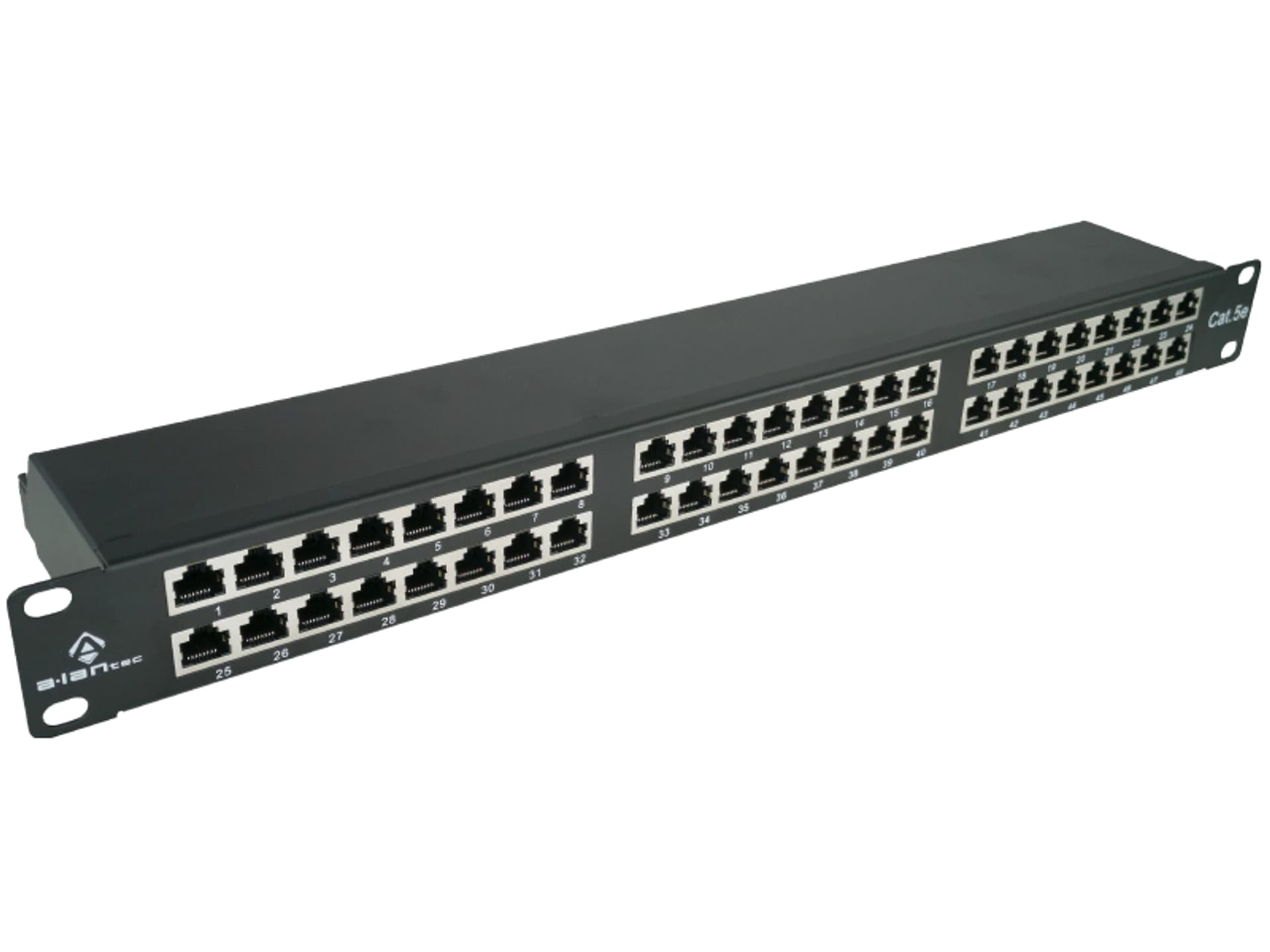 

Patch Panel STP Alantec 48 portowy kat.5E 19"/1U