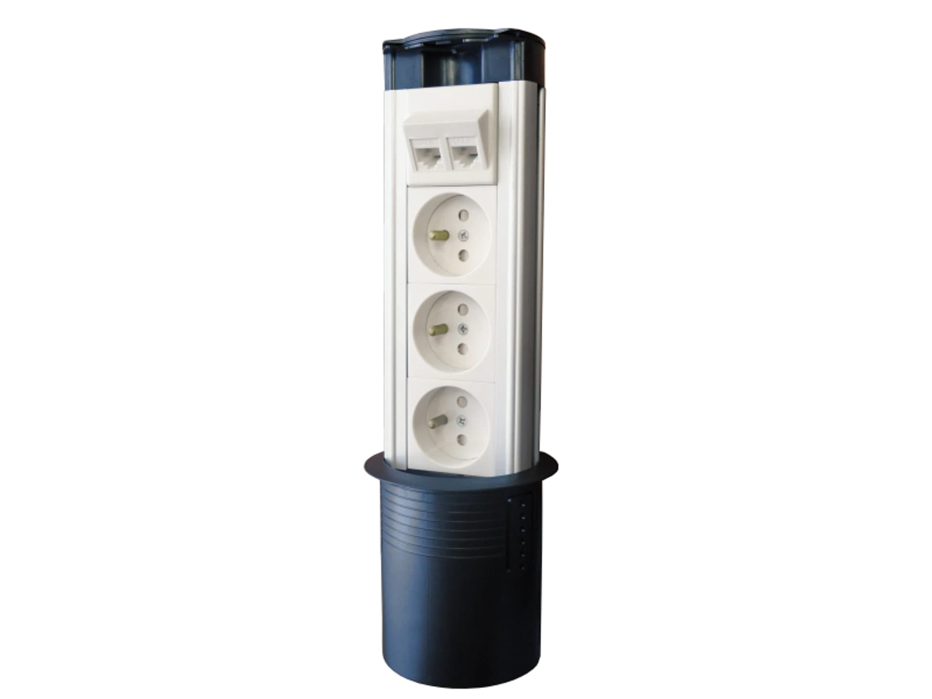 

L- Kolumna zasilająca DESK 3 gniazda elektryczne + 2 gniazda komputerowe ALANTEC - ALANTEC