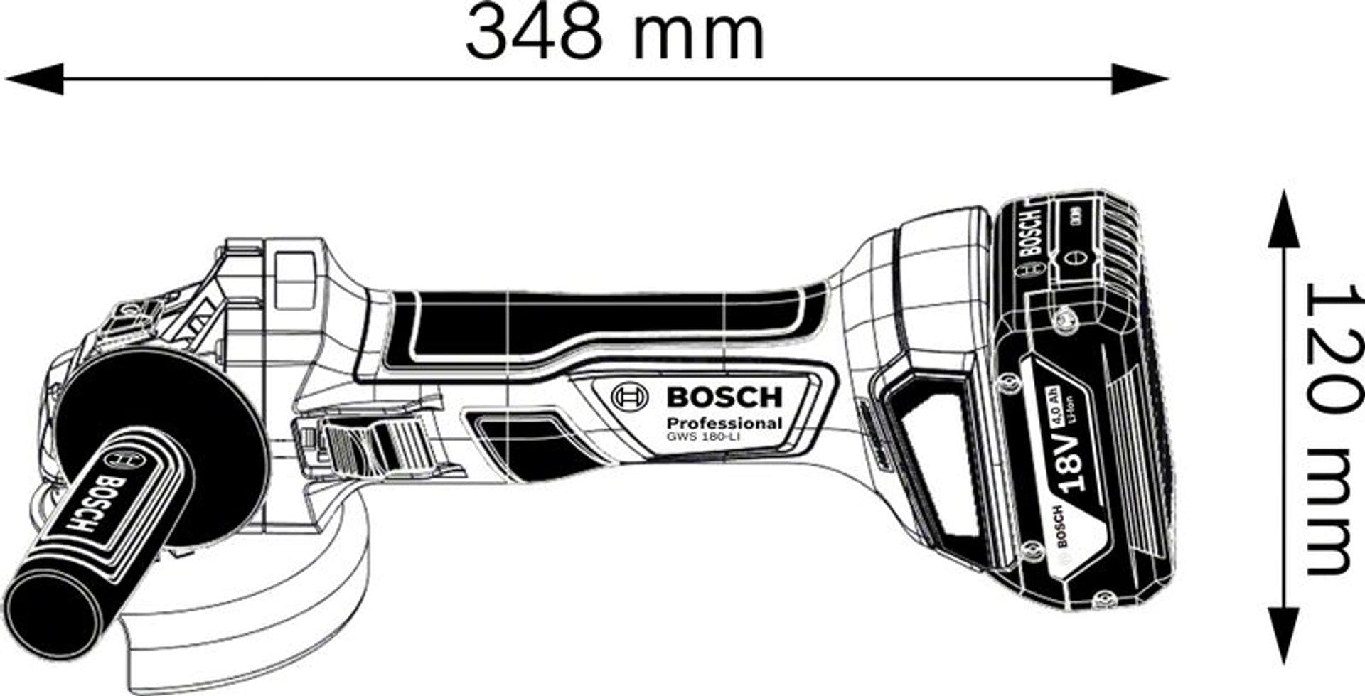 

ZESTAW NARZĘDZI AKUM. GBH 180-LI + GWS 180-L1 2*4.0AH XLBOXX