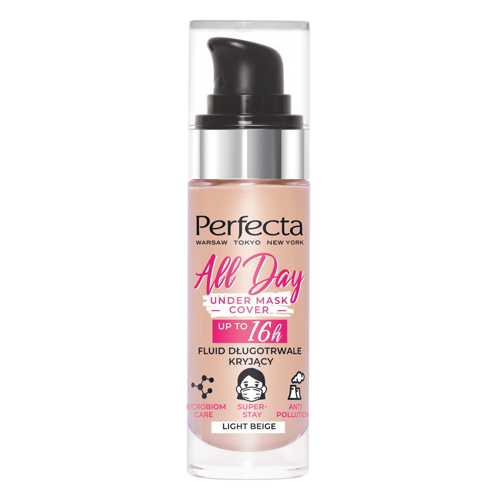 

Perfecta All Day Under Mask Cover Podkład długotrwale kryjący - Light Beige 30ml