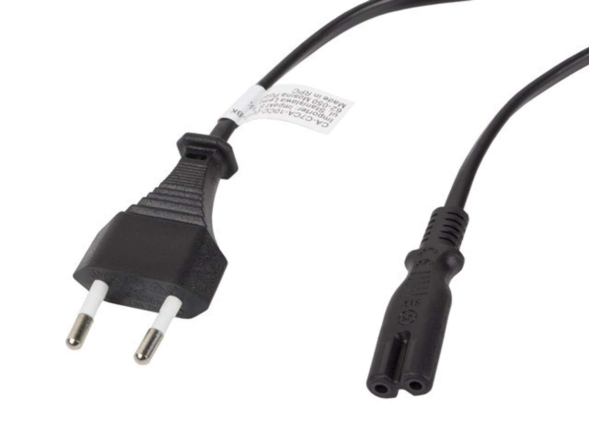 

Kabel zasilający LANBERG IEC C7 - Wtyczka typ C 3m. CA-C7CA-10CC-0030-BK