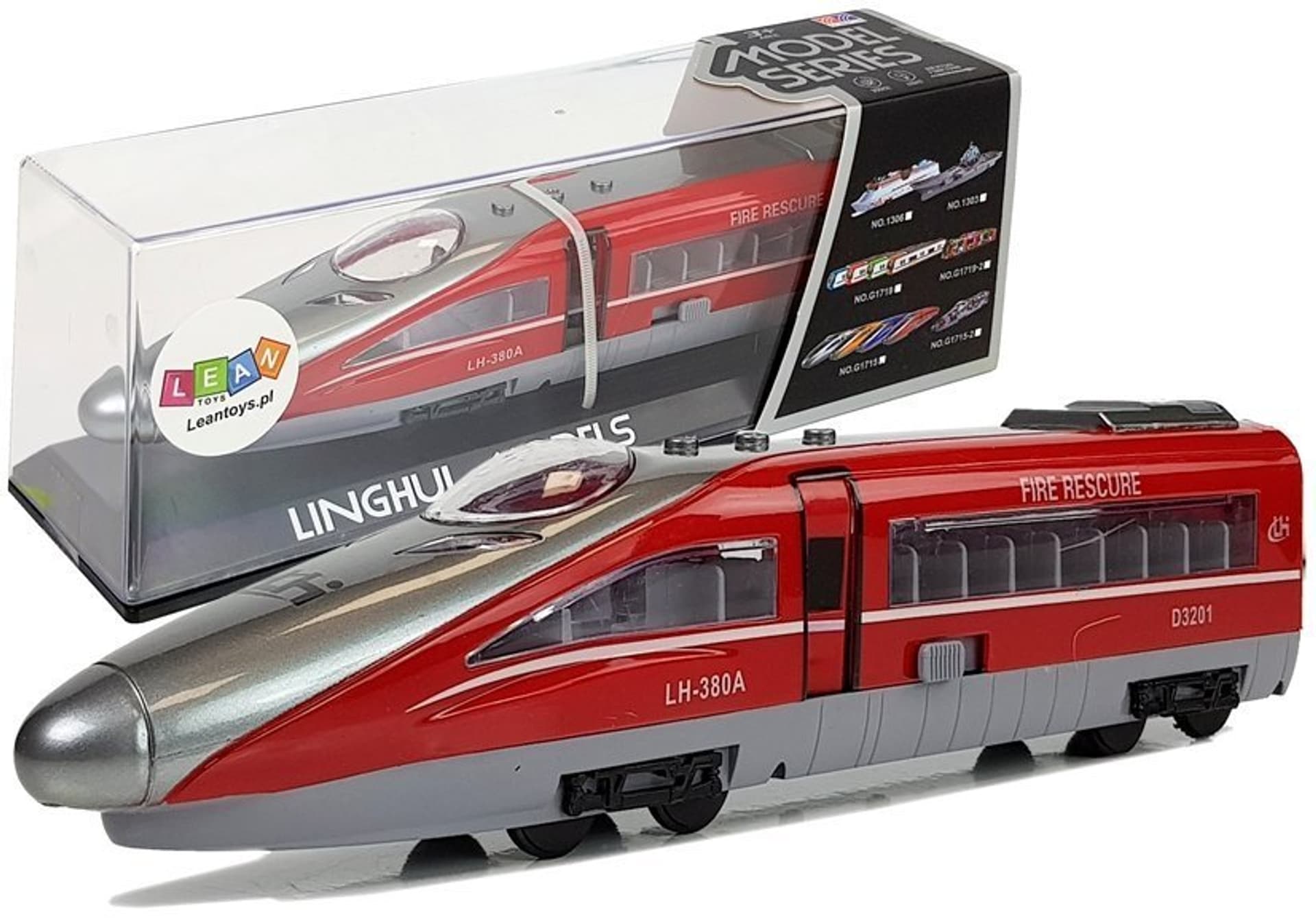 

Pociąg Pendolino z Naciągiem Czerwony z Dźwiękiem i Światłami