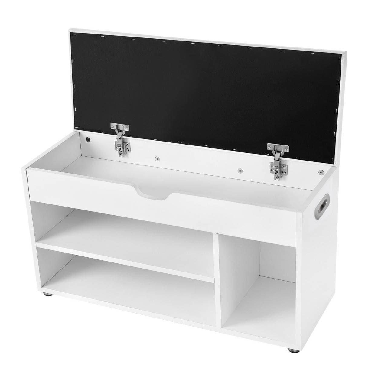 

Szafka na buty z siedziskiem biała 80 cm otwierana