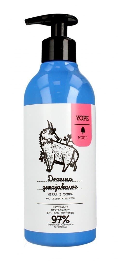 

Yope WOOD Naturalny Żel pod prysznic Drzewo Gwajakowe & Mirra & Tonka 400ml
