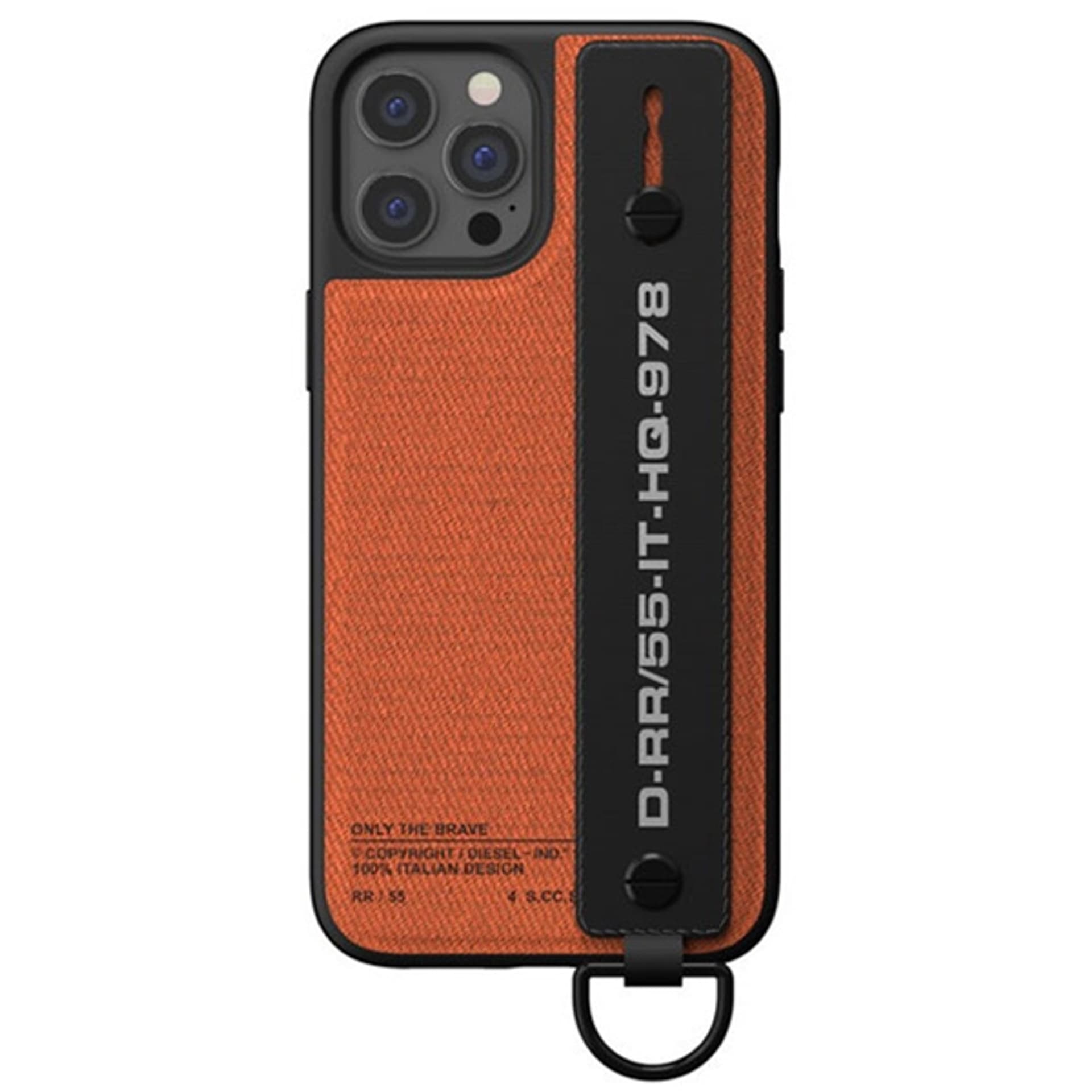 

Diesel Handstrap Case Utility Twill iPhone 12 Pro Max czarno-pomarańczowy/black-orange 44289