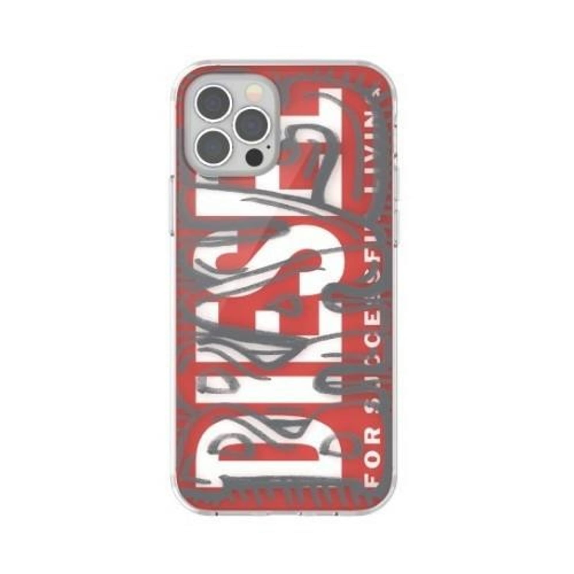 

Diesel Snap Case Clear AOP iPhone 12/12 Pro czerwono-szary/red-grey 42567