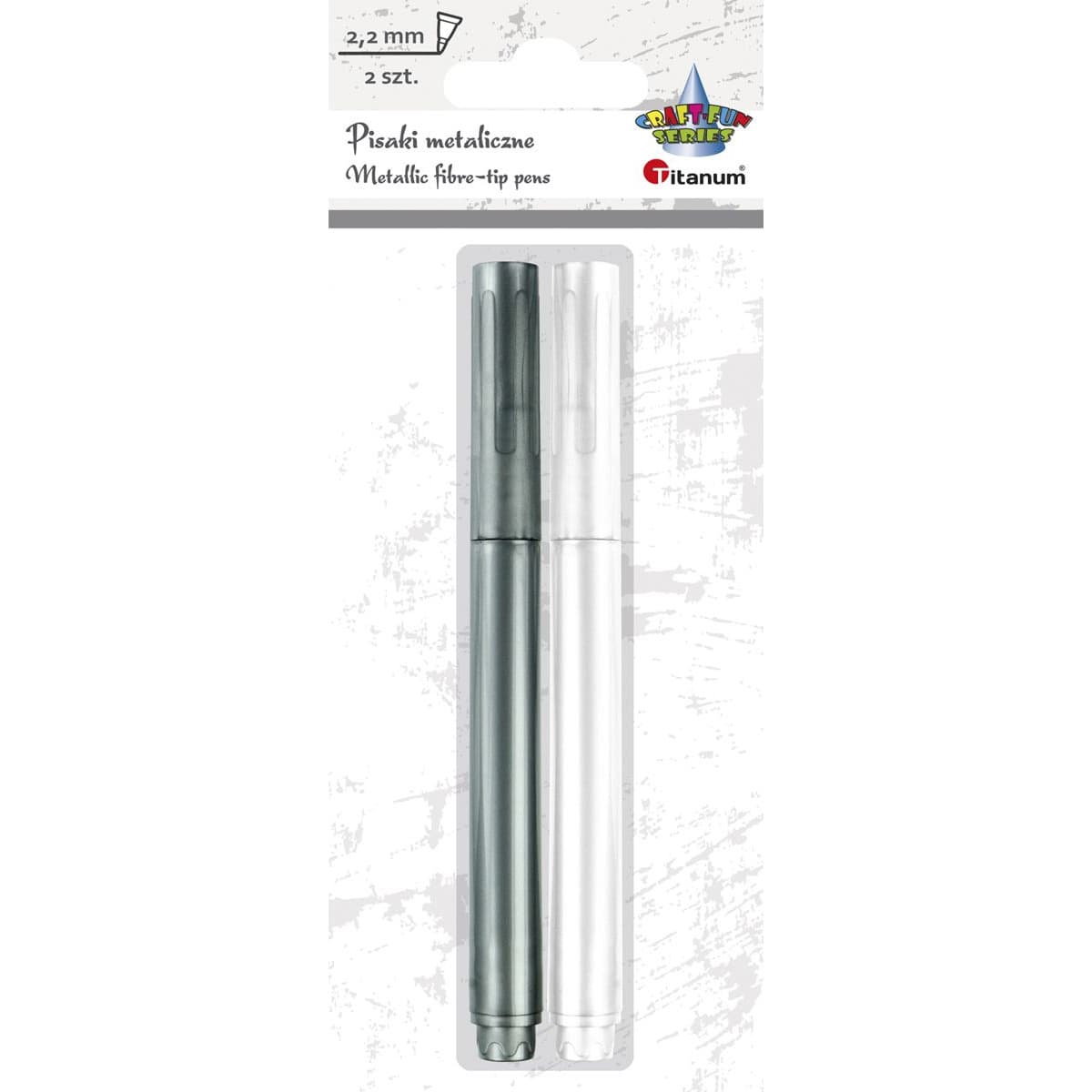 

Cienkopis pisak metaliczny 2,2 mm 2 kol. biały/srebrny 463324 TITANUM