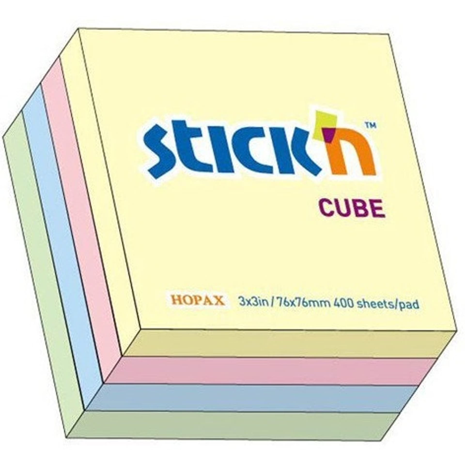

Bloczek STICK`N 76x76mm 400 kartek mix 4 kolory pastelowe 21013