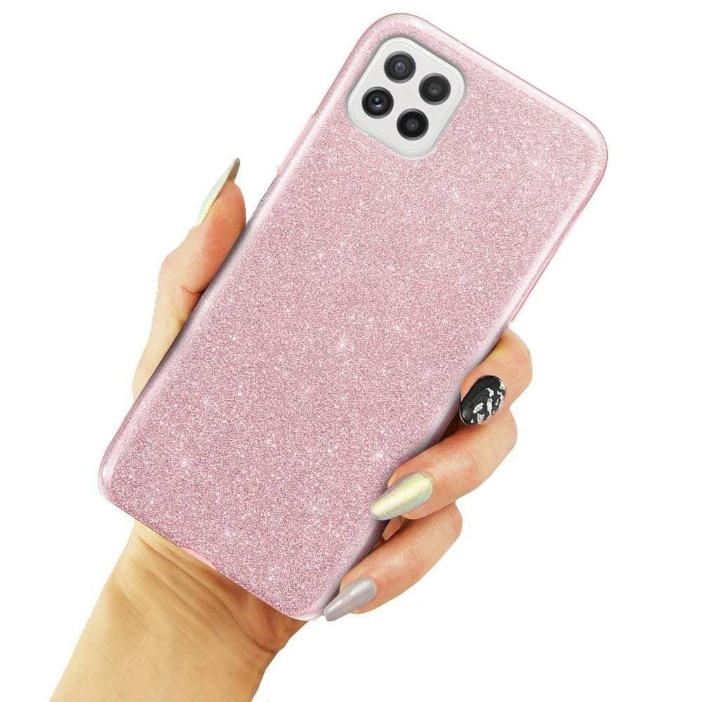 

Etui SAMSUNG GALAXY A22 5G Brokat Glitter różowe