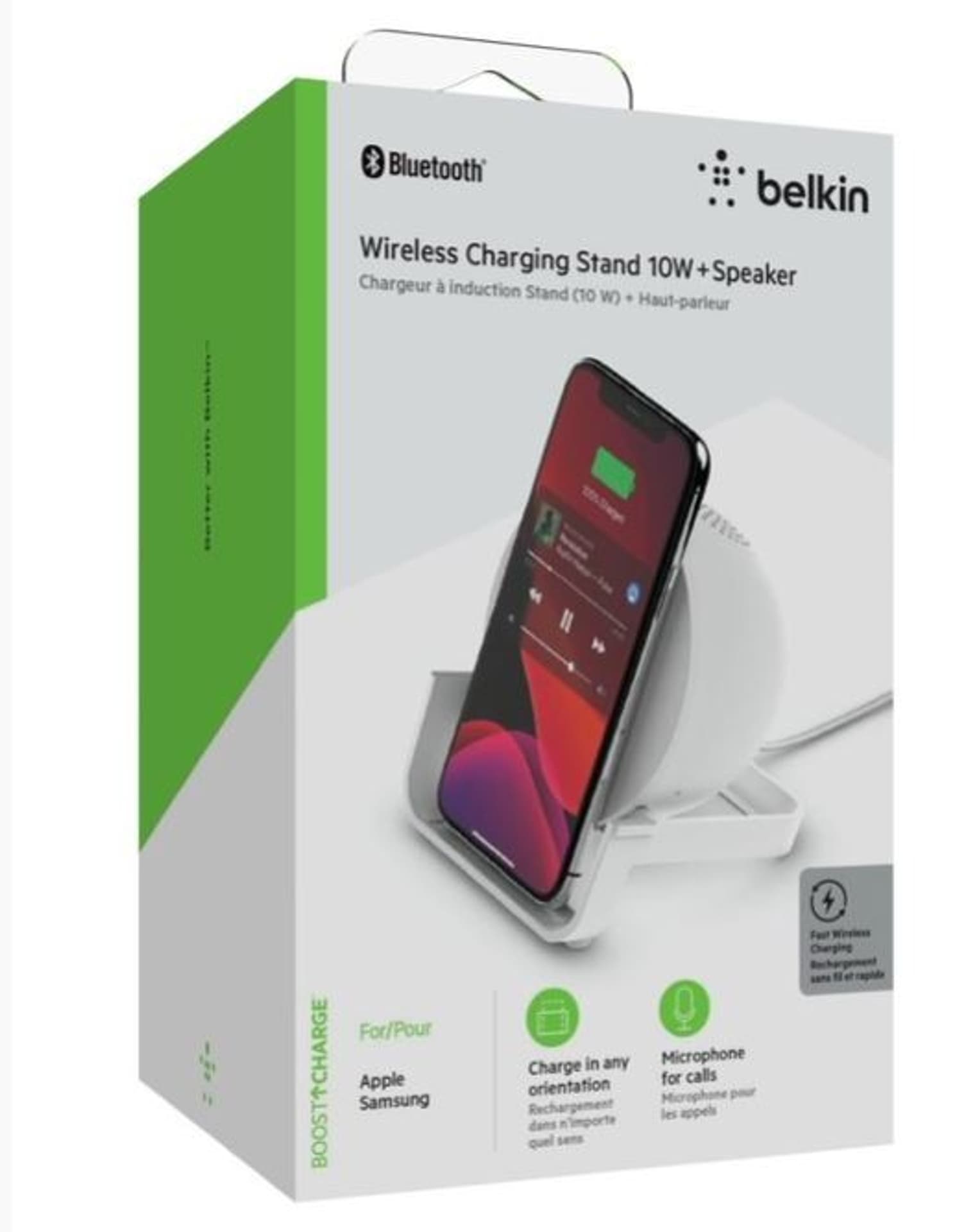 

Belkin ład. indukcyjna+głośnik 10W biały/white AUF001VFWH